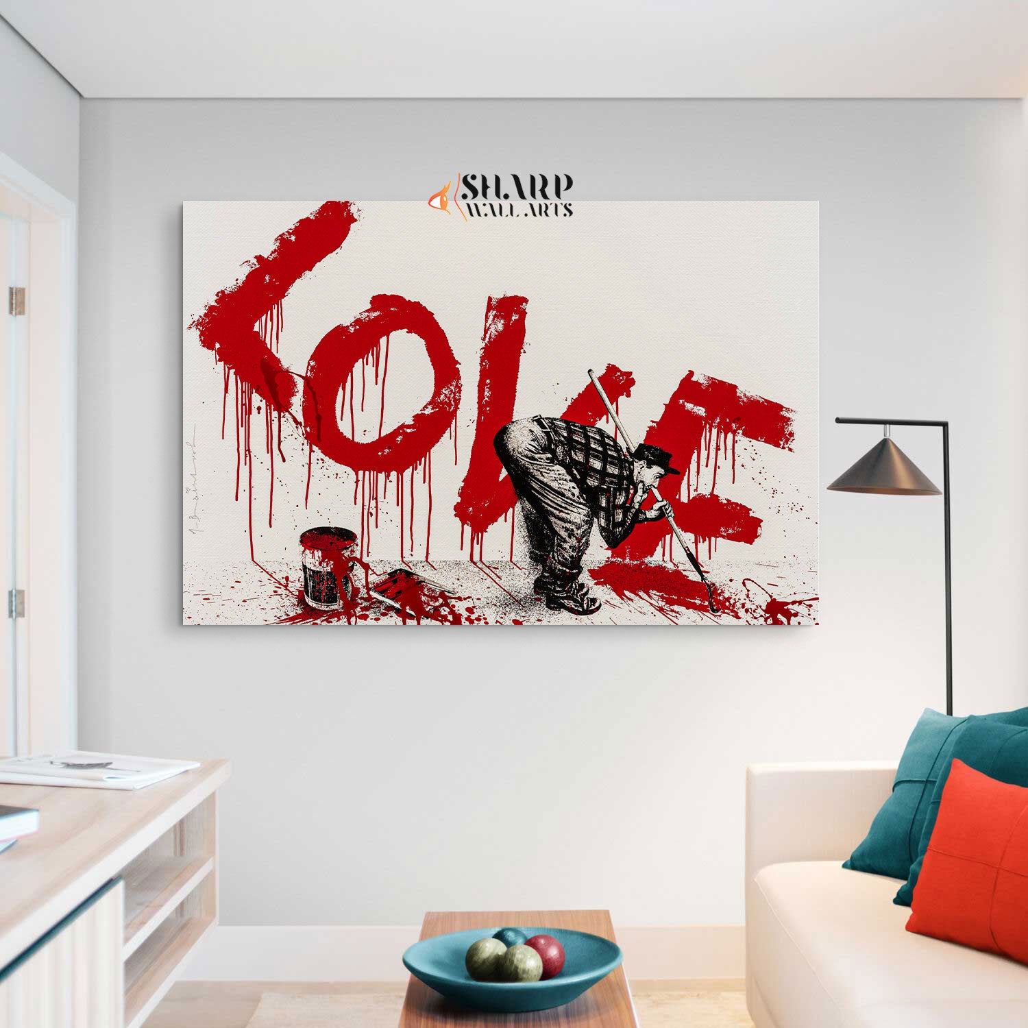 Banksy Love Canvas Wall Art