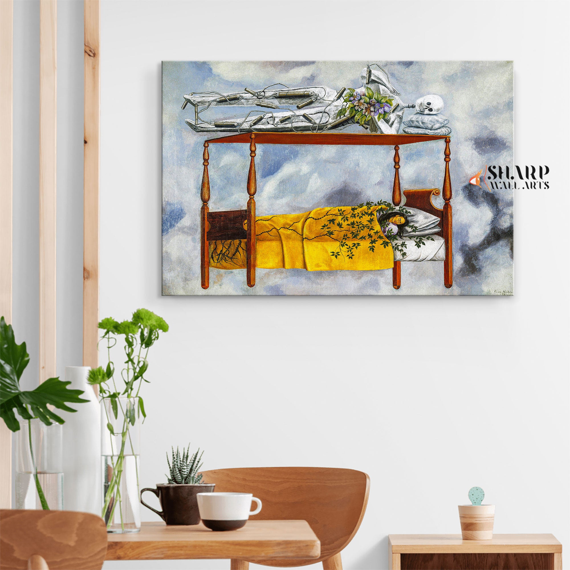 Frida Kahlo The Dream Canvas Wall Art