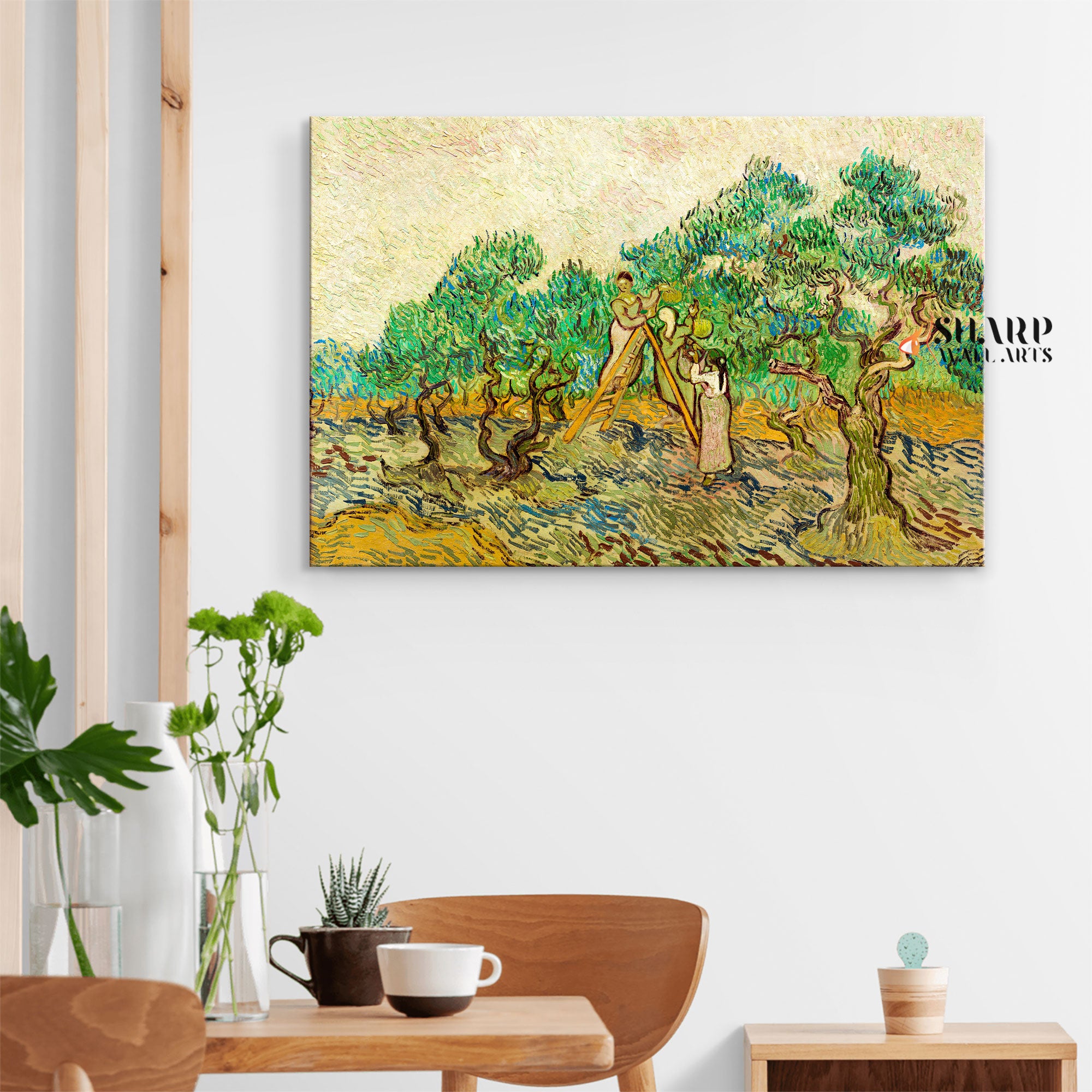 Vincent van Gogh Women Picking Olives Canvas Wall Art