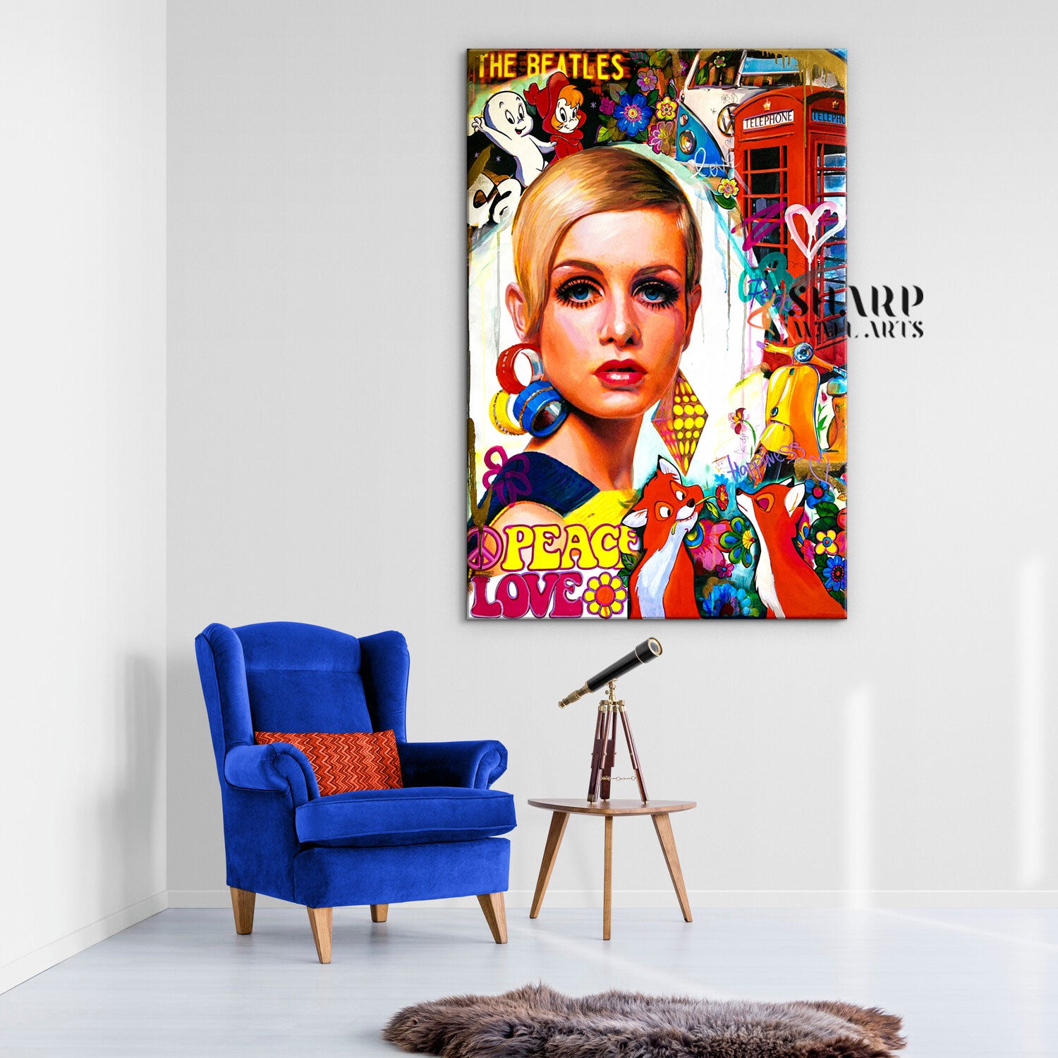 Love And Peace Canvas Wall Art
