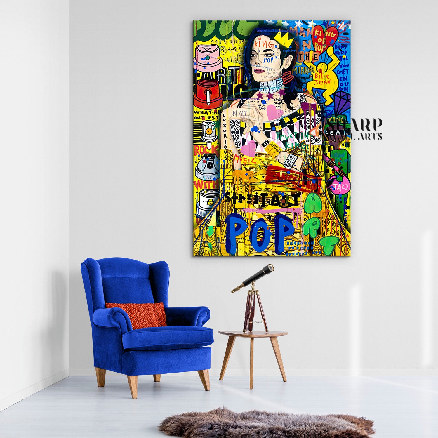 Michael Jackson King Of Pop Canvas Wall Art