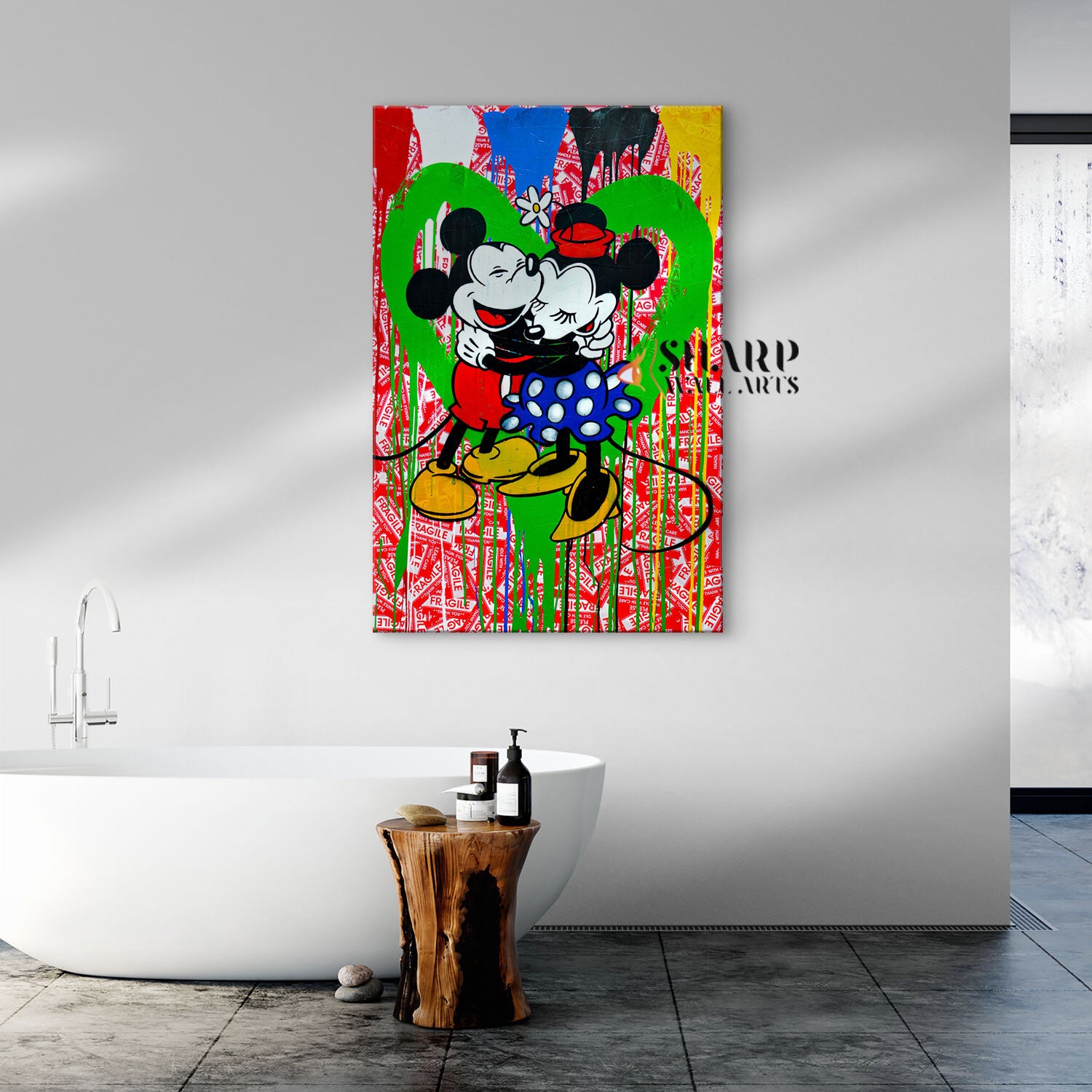 Mouse In Love Canvas Wall Art