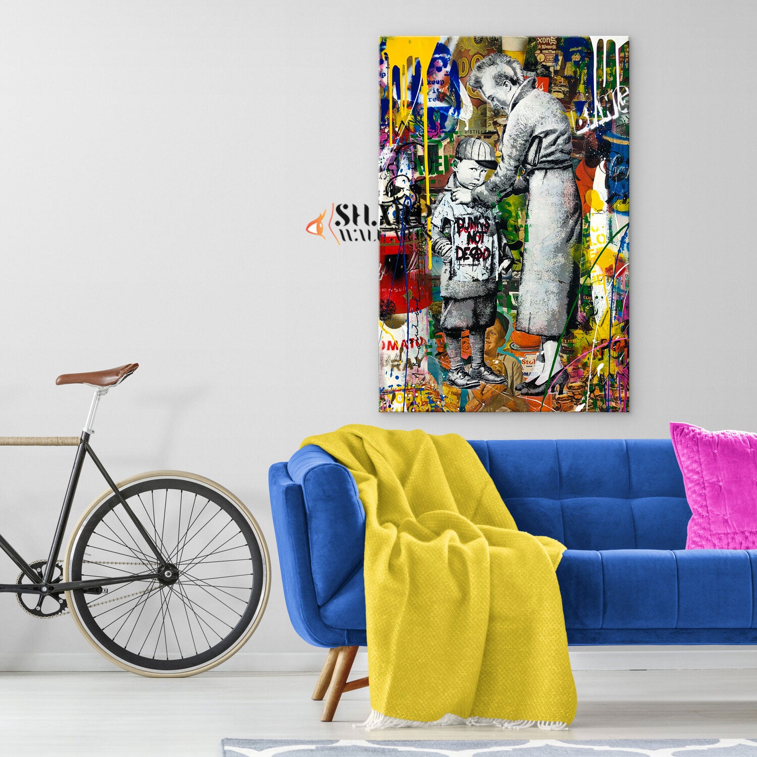 Punks Not Dead Canvas Wall Art
