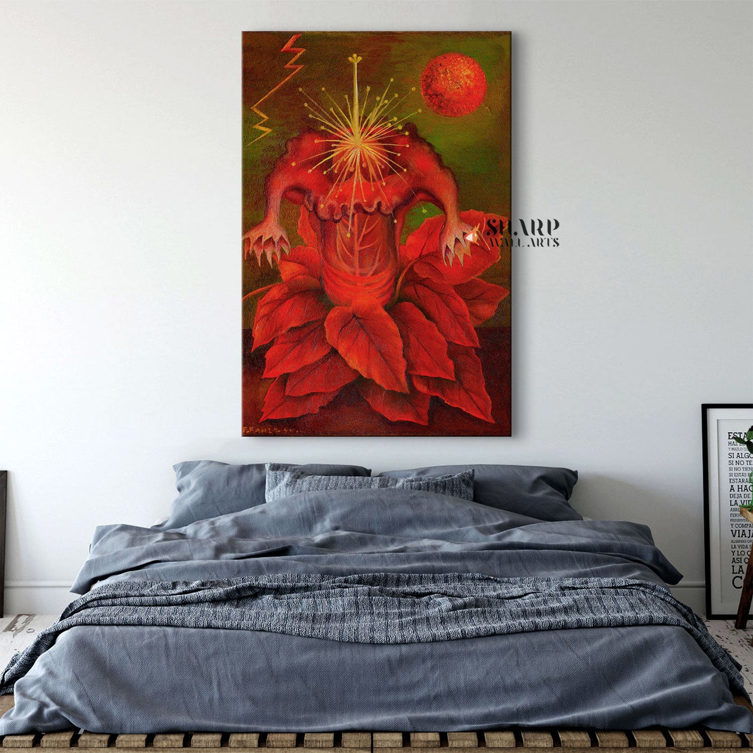 Frida Kahlo The Flower of Life Canvas Wall Art