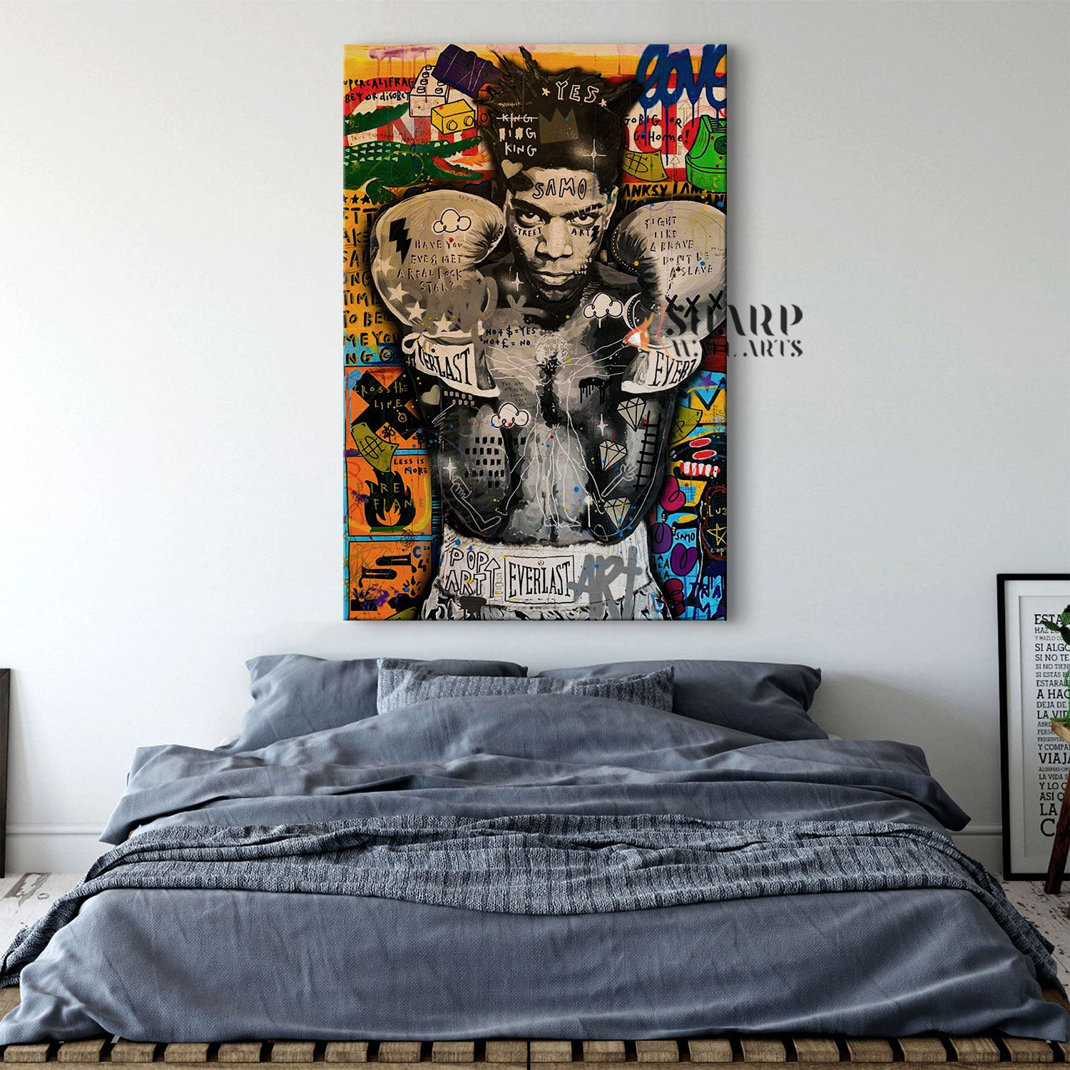 Jean Michel Basquiat Boxer Canvas Wall Art