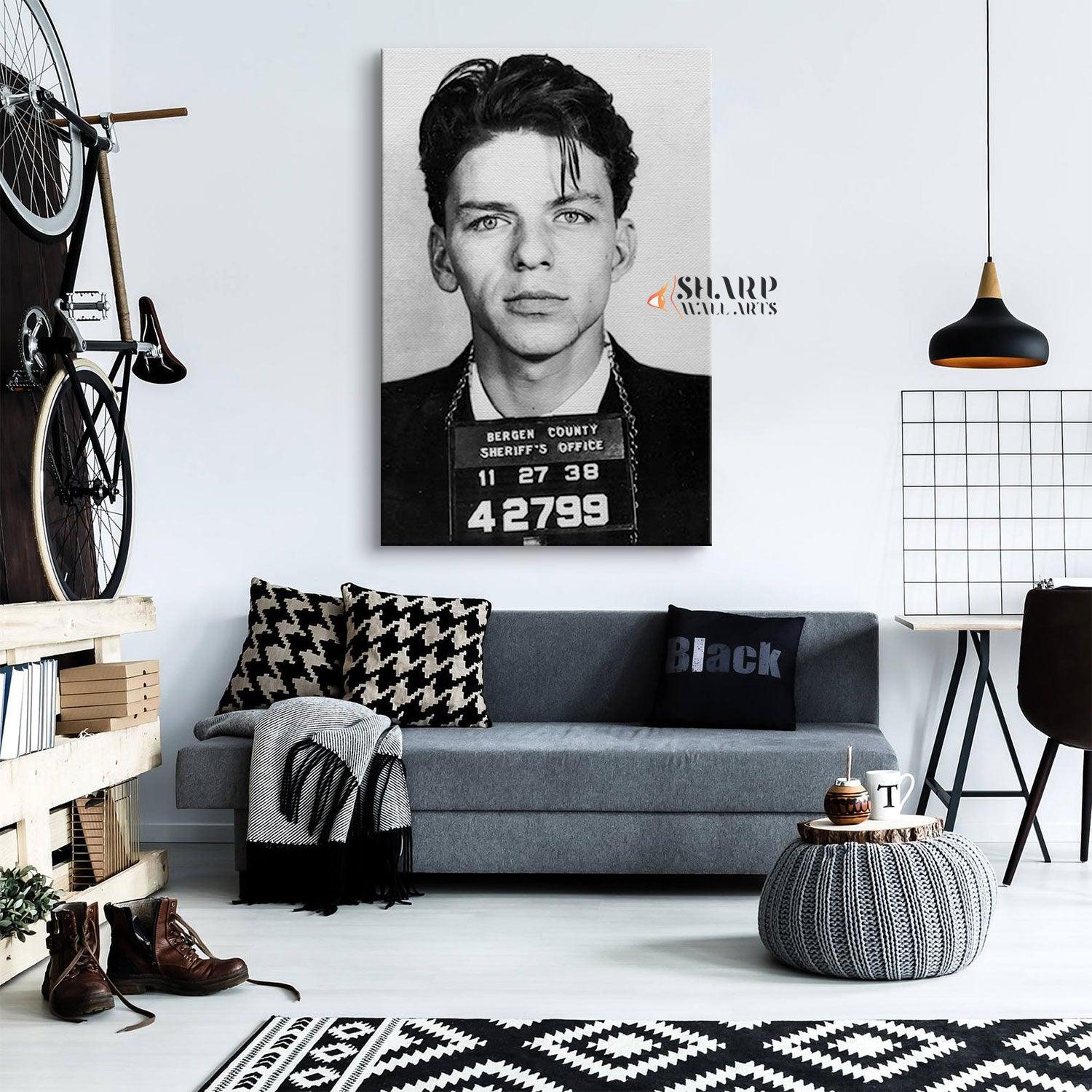 Frank Sinatra Mugshot Canvas Wall Art - SharpWallArts