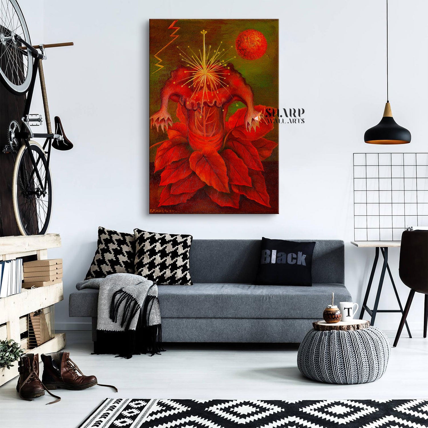 Frida Kahlo The Flower of Life Canvas Wall Art