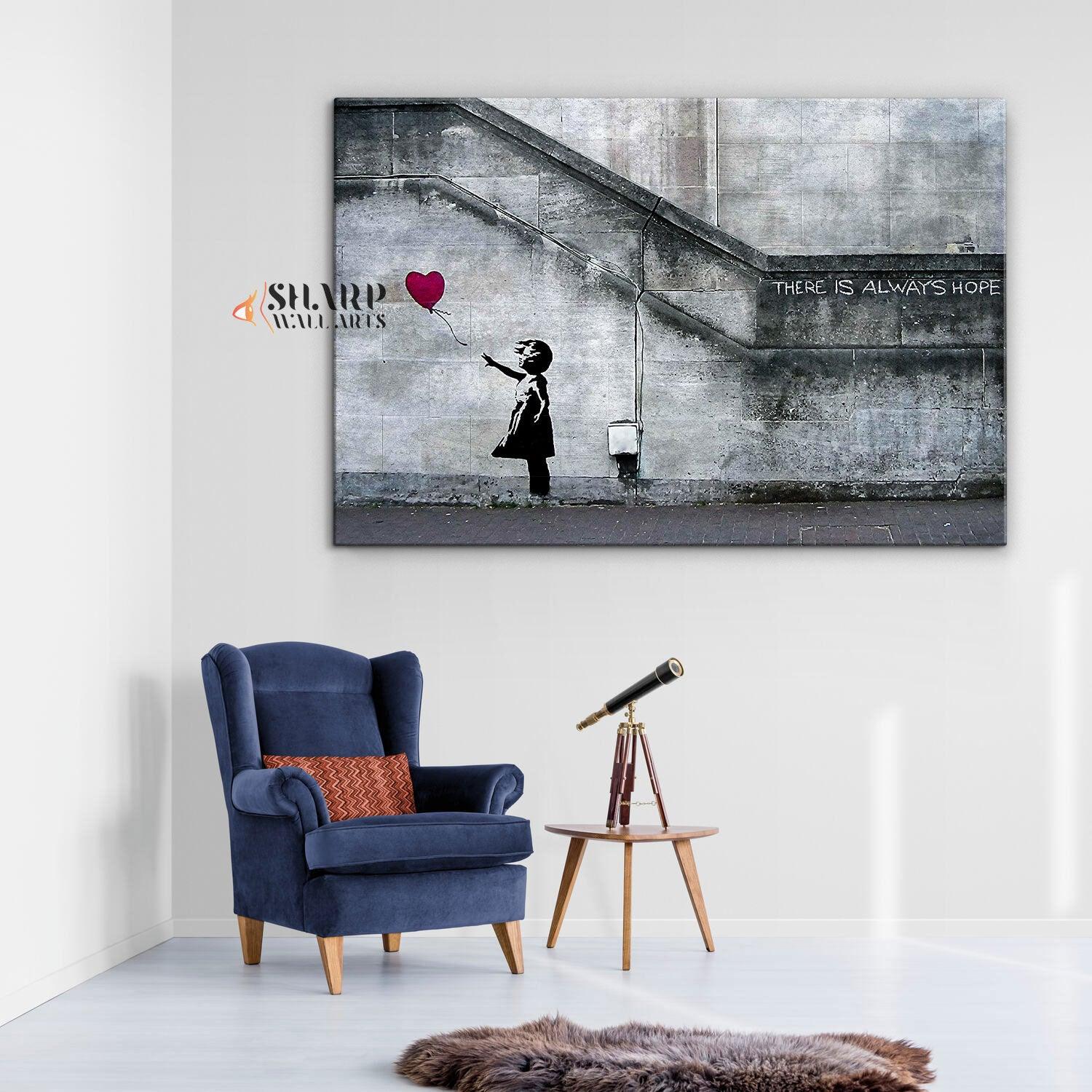 Banksy Balloon Girl Canvas - Banksy Graffiti Art - SharpWallArts