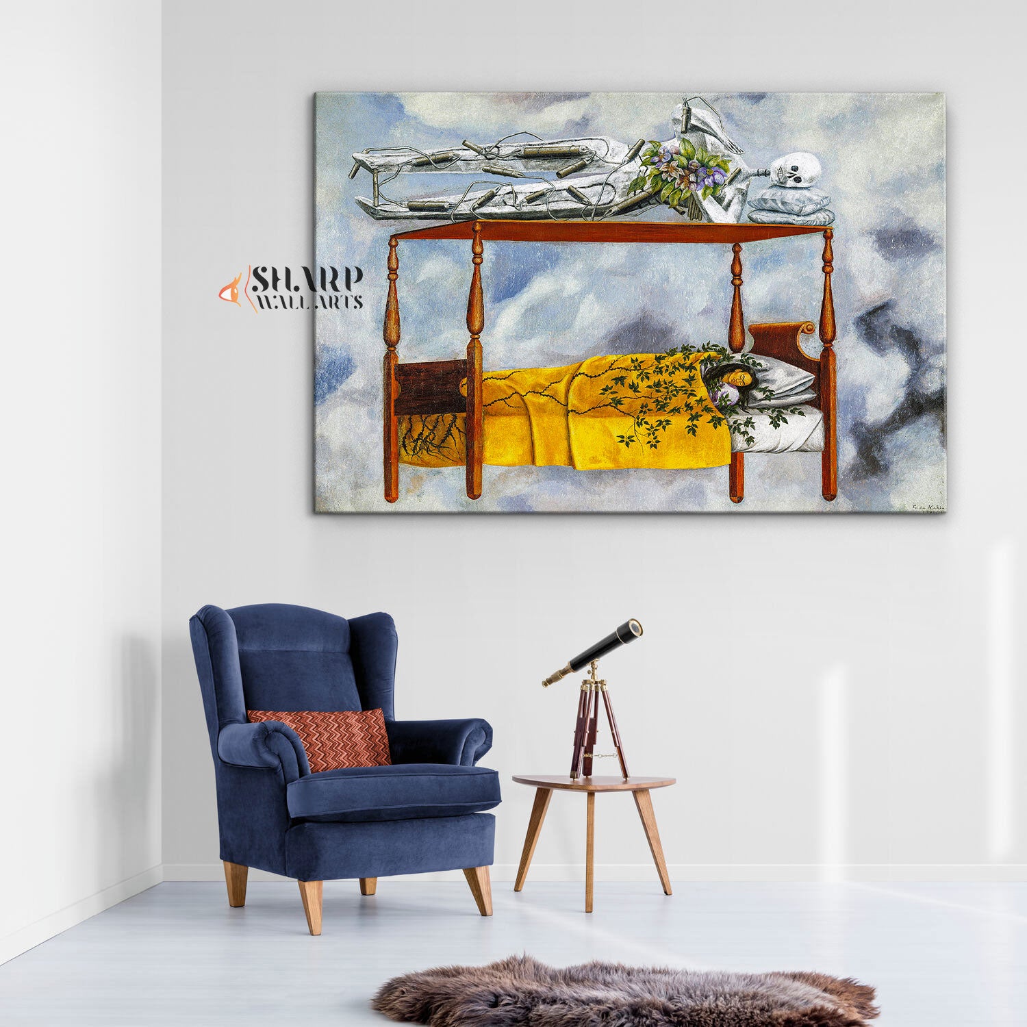 Frida Kahlo The Dream Canvas Wall Art