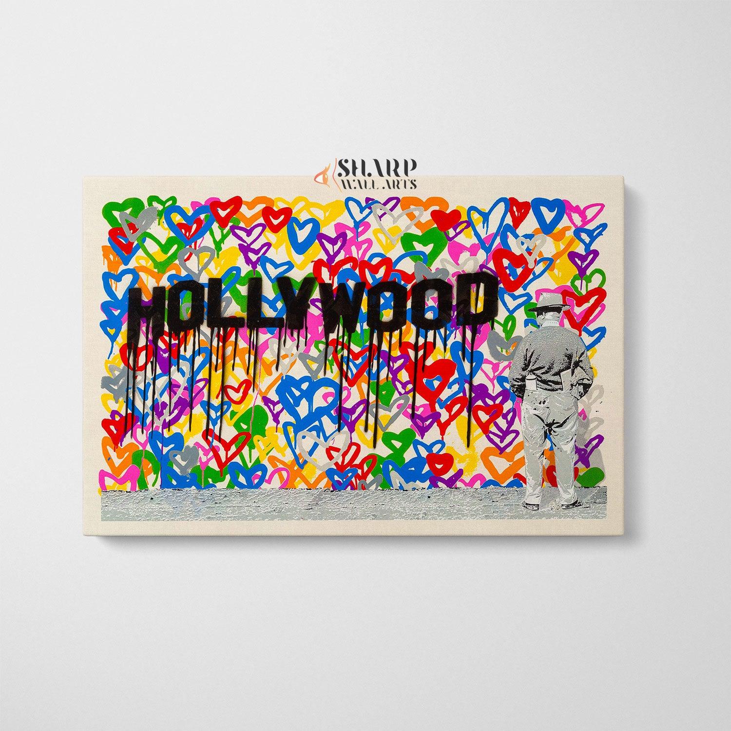 Banksy Hollywood Canvas Wall Art - SharpWallArts