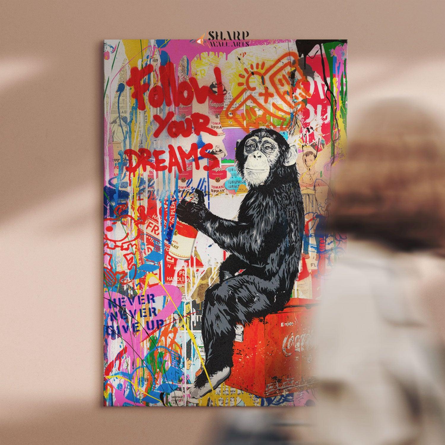 Banksy Follow Your Dreams Canvas Wall Art - SharpWallArts