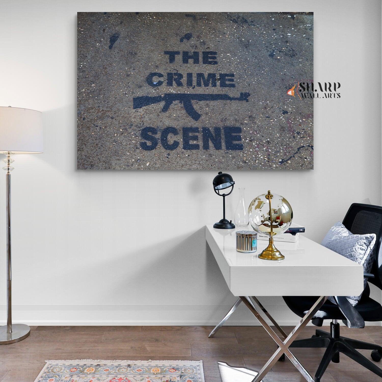 Banksy Wall Art - The Crime Scene - SharpWallArts