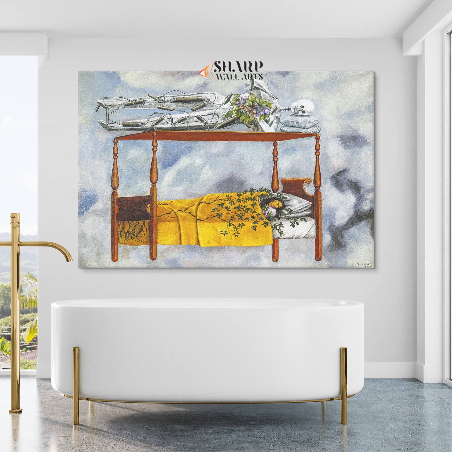 Frida Kahlo The Dream Canvas Wall Art