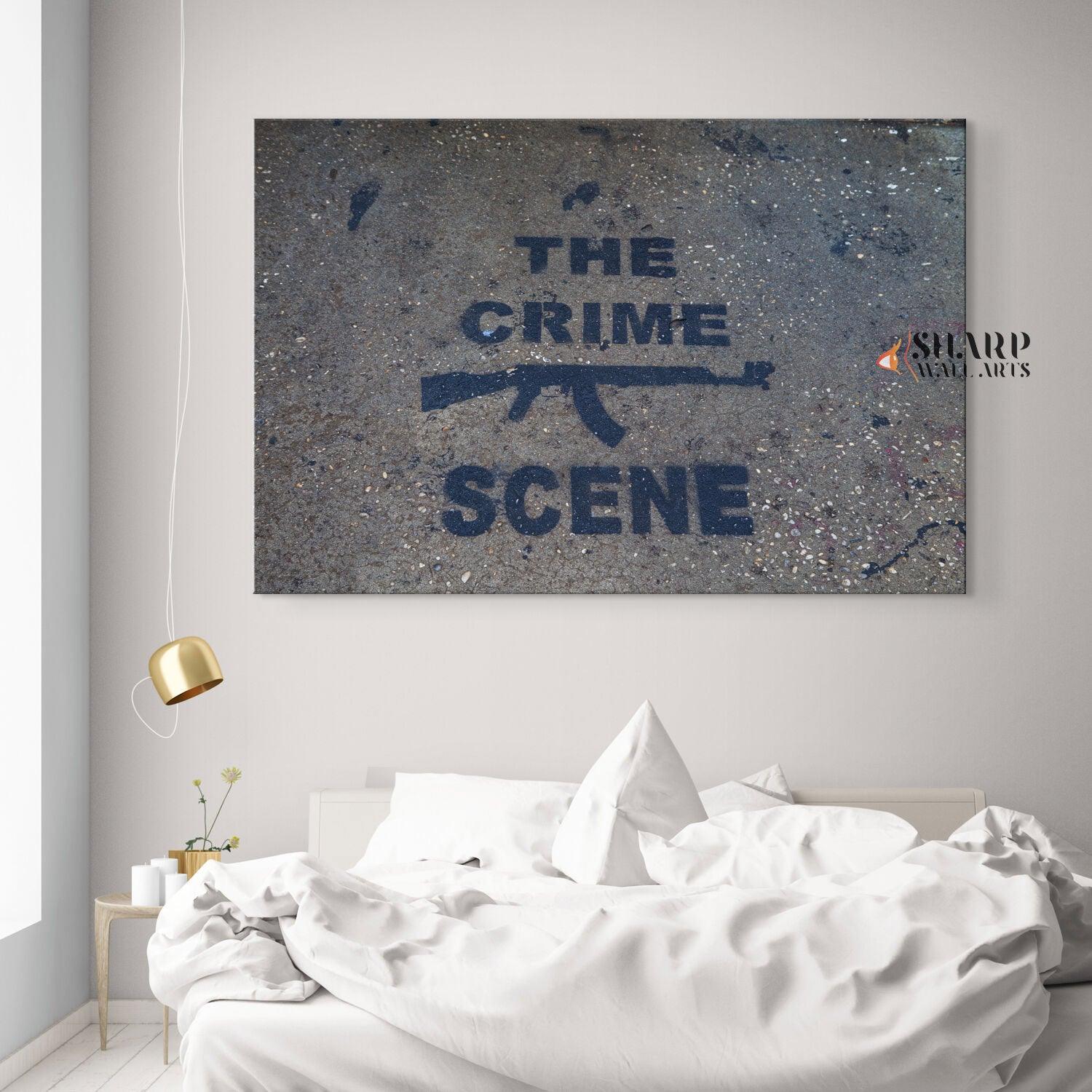 Banksy Wall Art - The Crime Scene - SharpWallArts