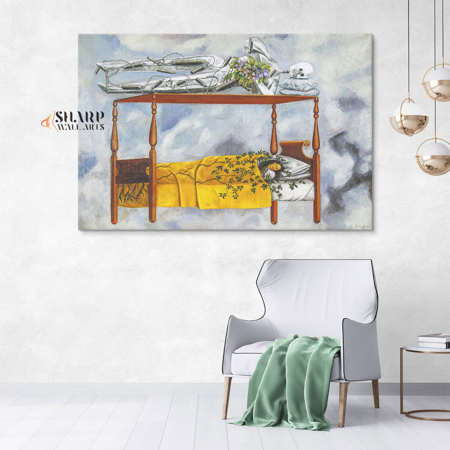 Frida Kahlo The Dream Canvas Wall Art