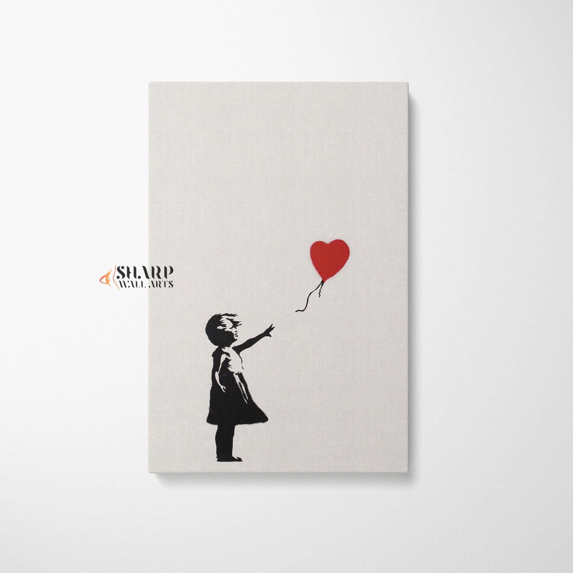 Banksy Girl with Balloon Canvas Wall Art - SharpWallArts