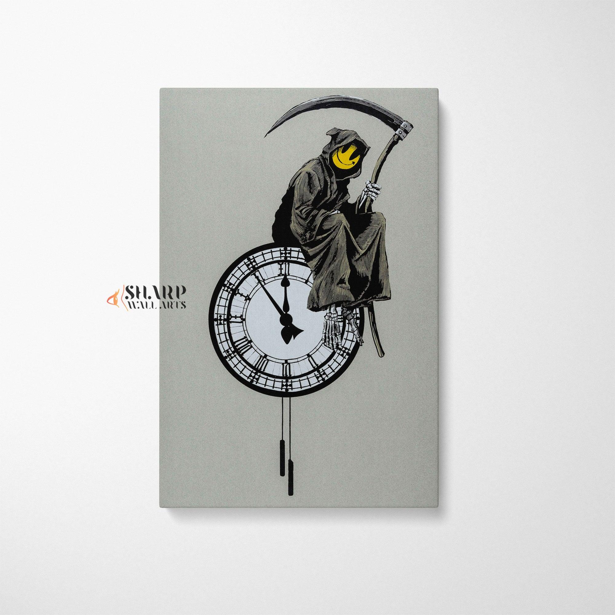 Banksy - Grin Reaper Wall Art Canvas - SharpWallArts