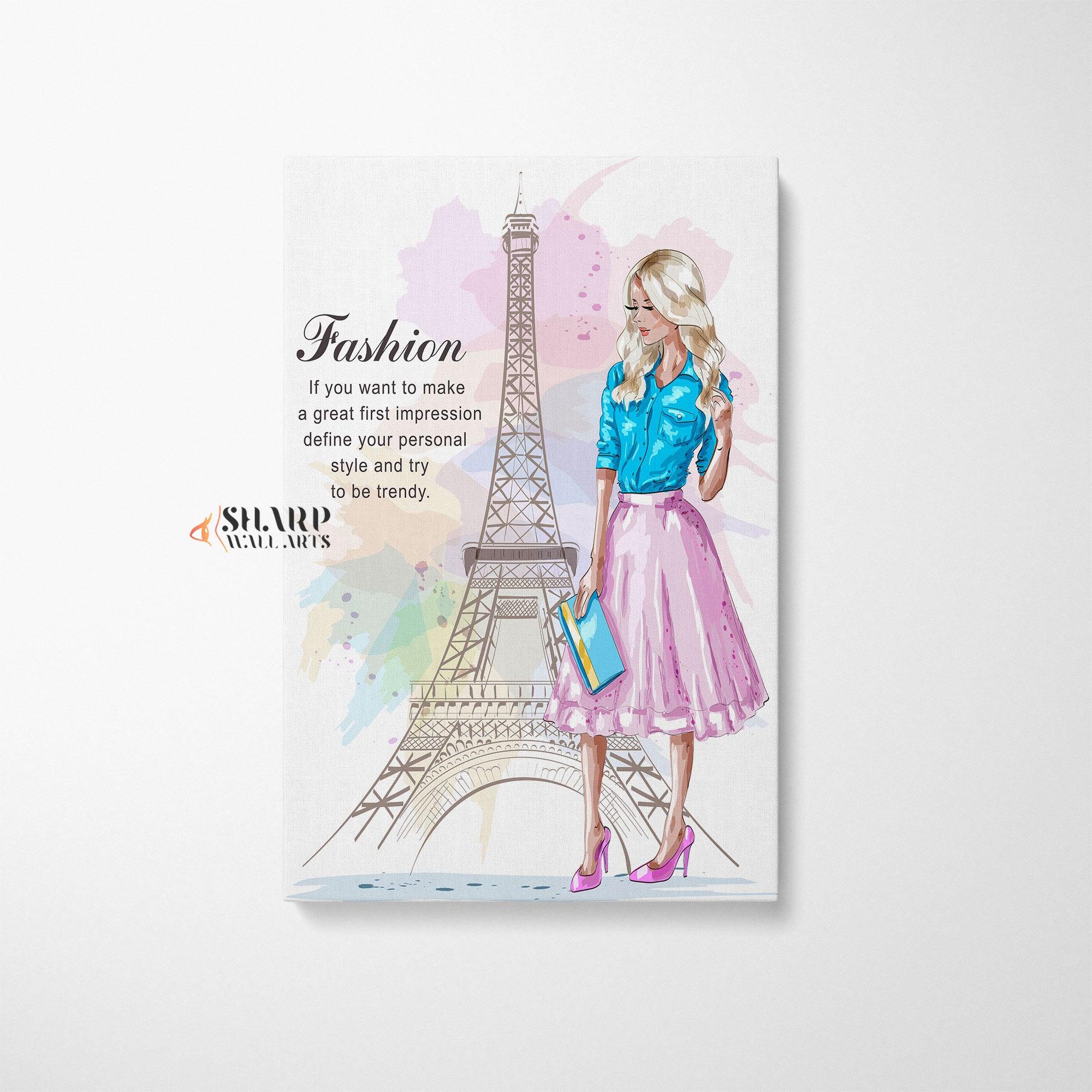 Paris Fashion Canvas Wall Art - SharpWallArts