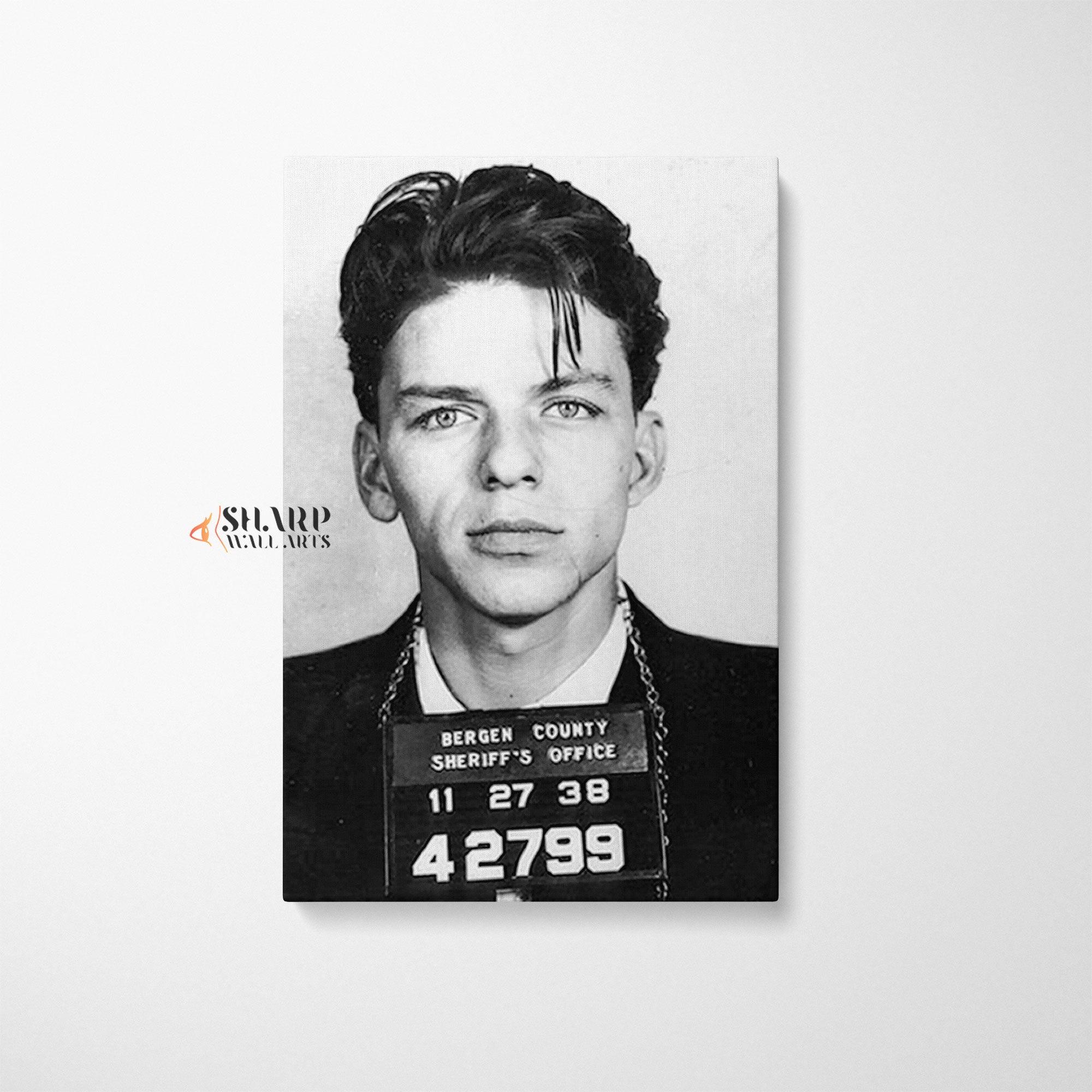 Frank Sinatra Mugshot Canvas Wall Art