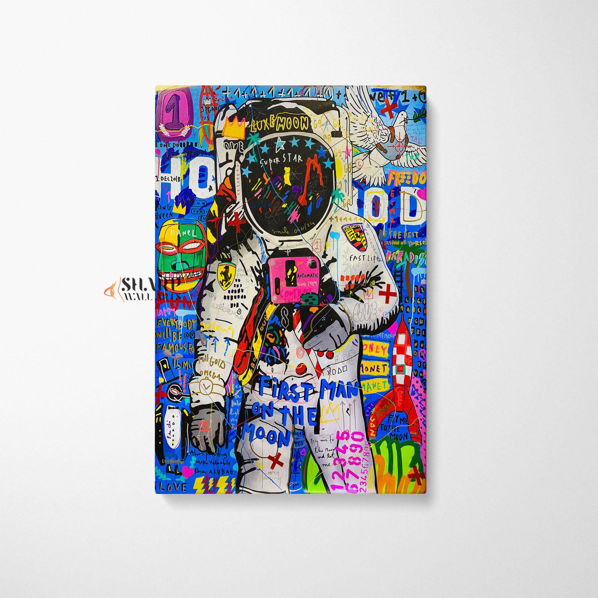 Banksy Astronaut Canvas Wall Art - SharpWallArts