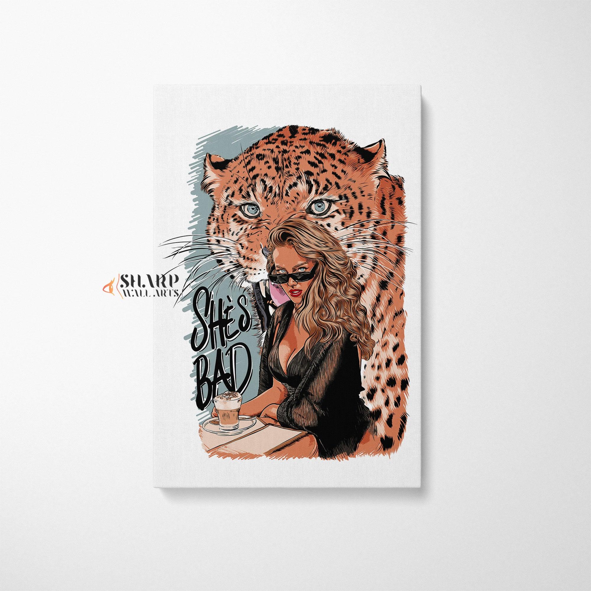 She's Bad - Fashion Wall Art - SharpWallArts