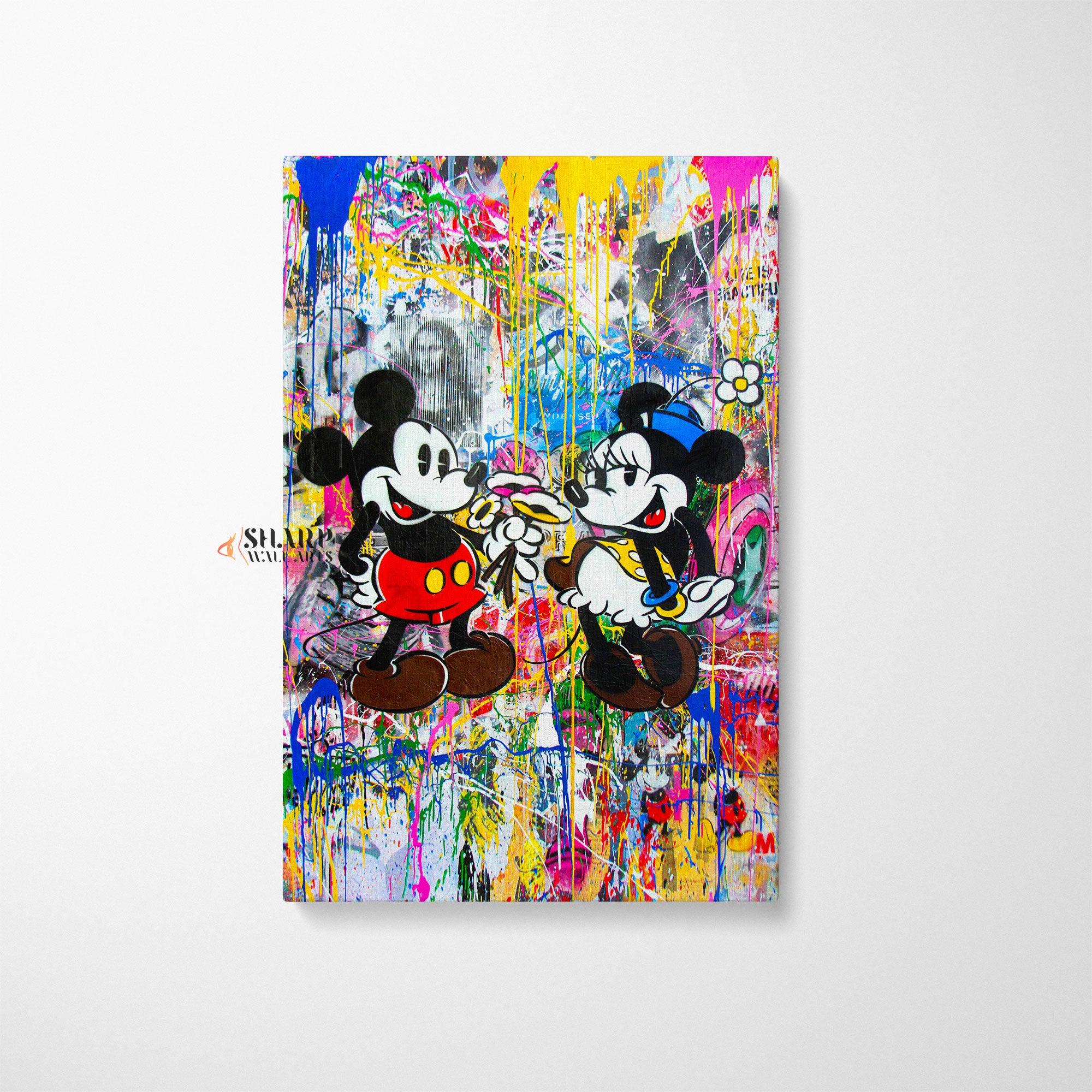 Banksy Mouse Graffiti Canvas Wall Art - SharpWallArts