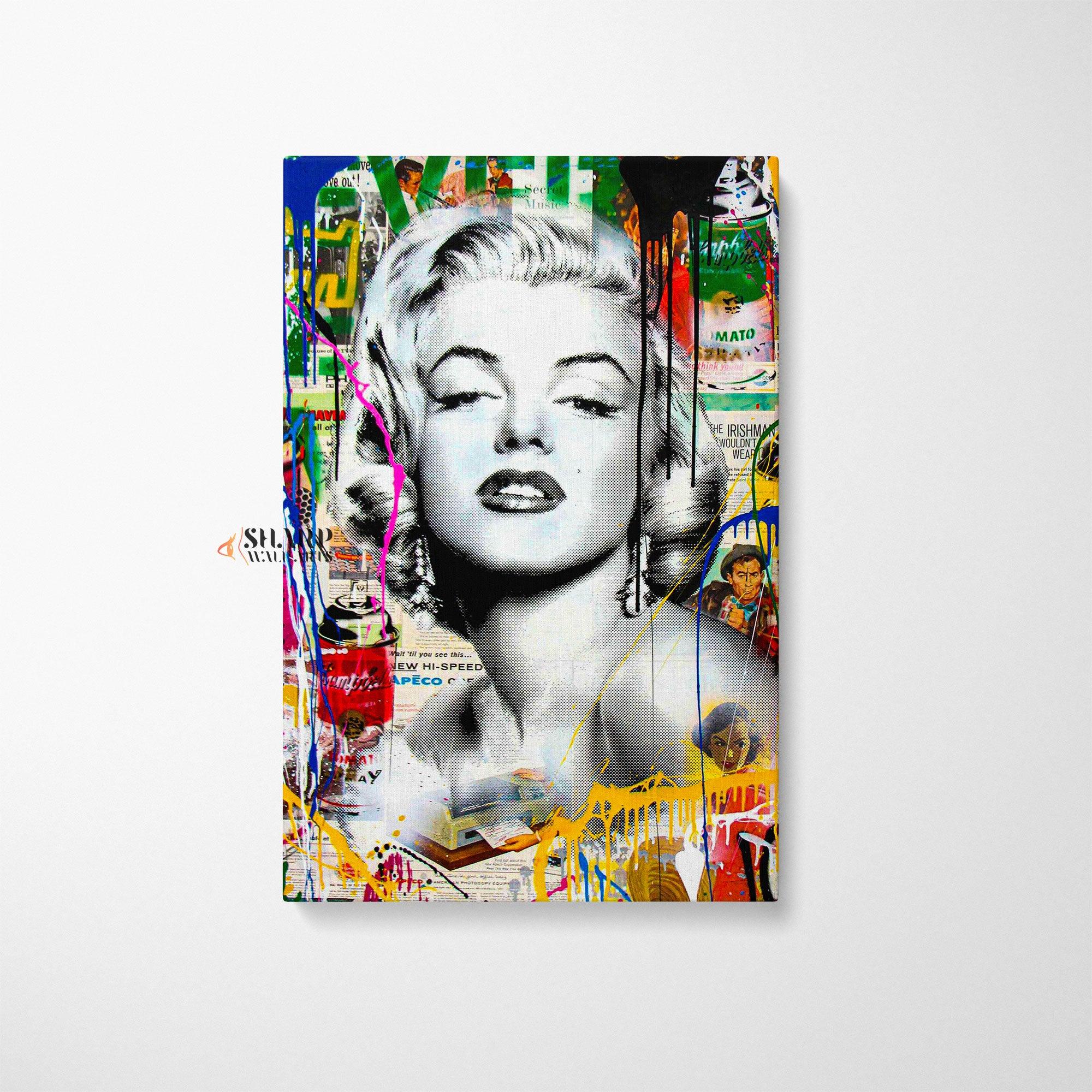 Banksy Marilyn Monroe Canvas Wall Art - SharpWallArts