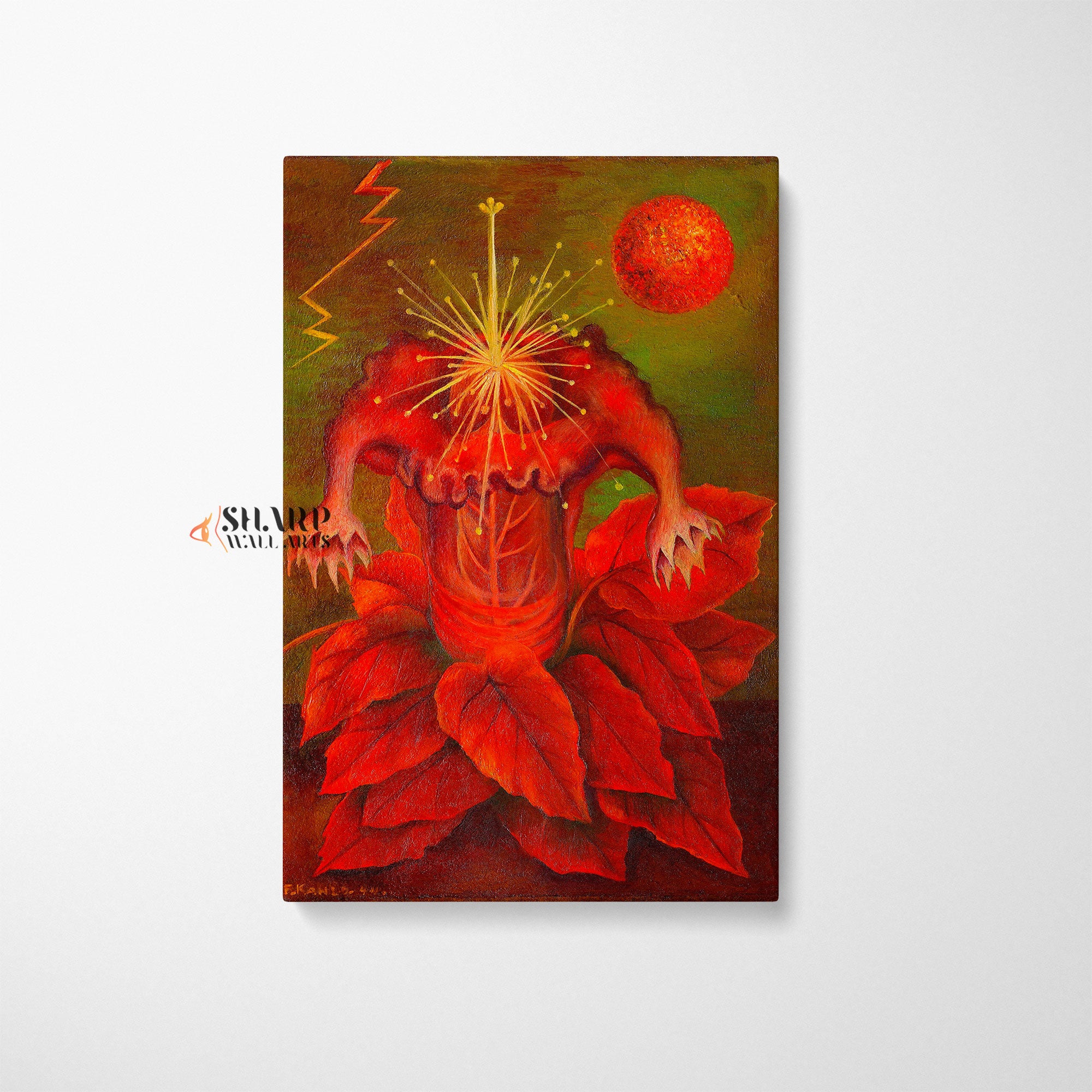 Frida Kahlo The Flower of Life Canvas Wall Art