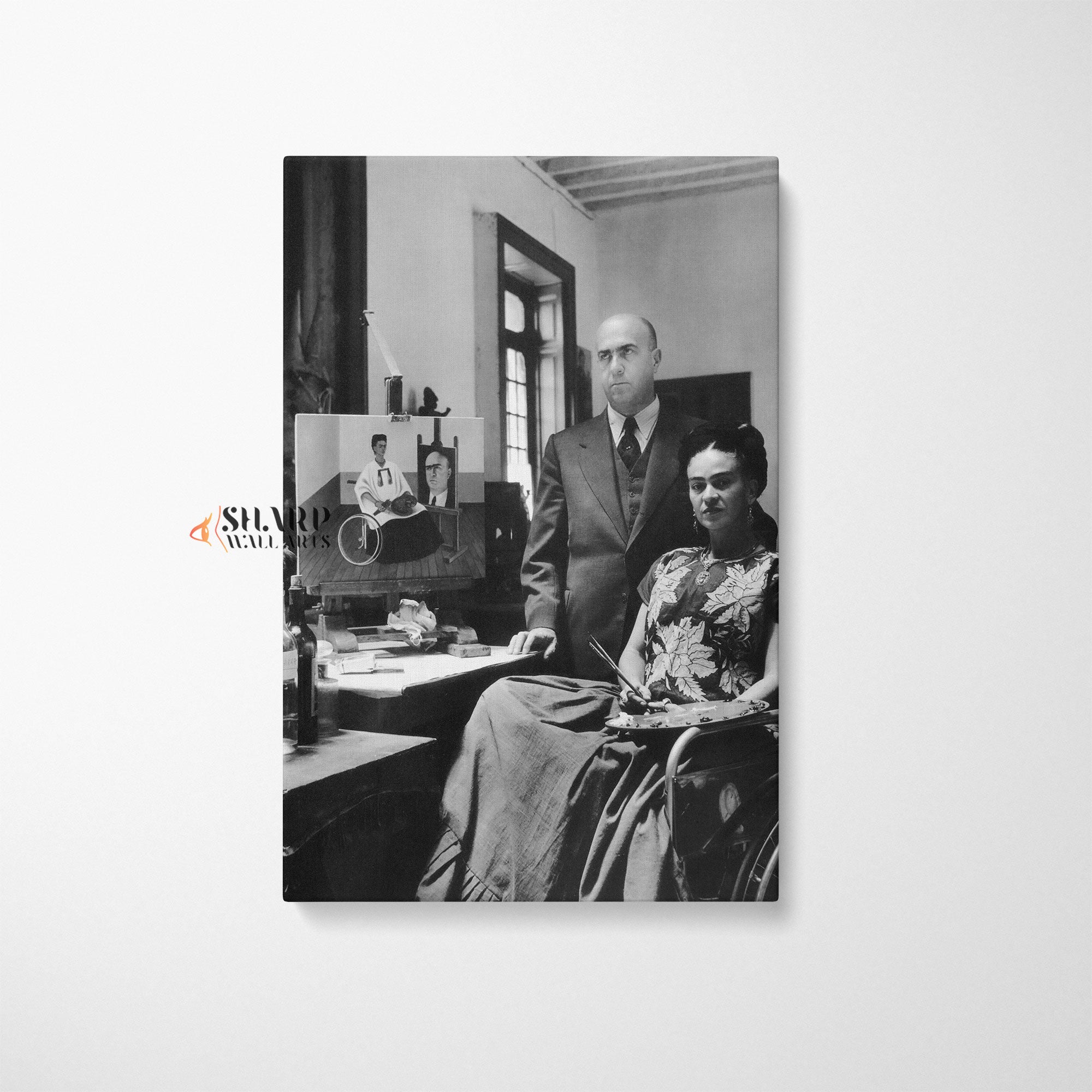 Frida Kahlo With Her Doctor Canvas Wall Art