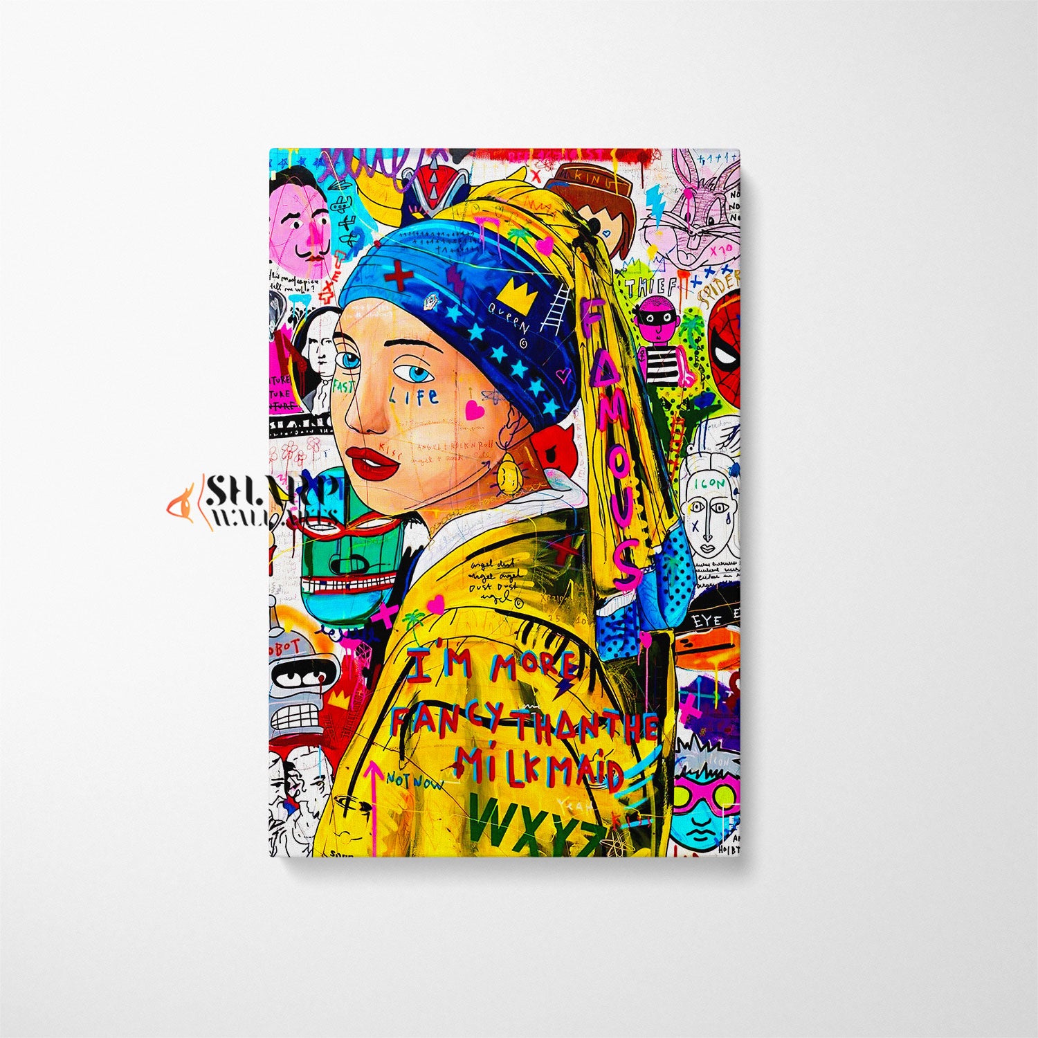 Girl With A Pearl Earring Pop Art Canvas