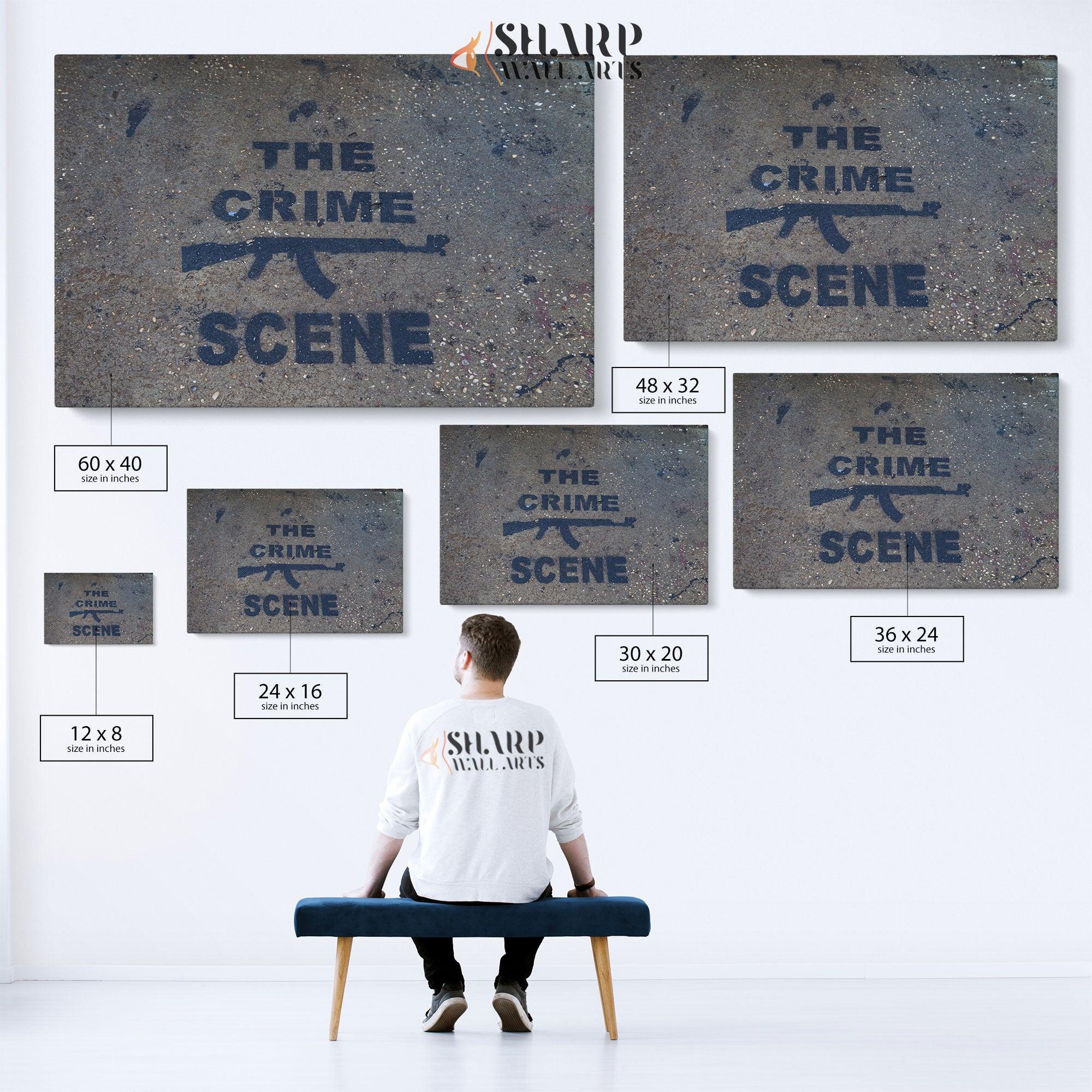 Banksy Wall Art - The Crime Scene - SharpWallArts