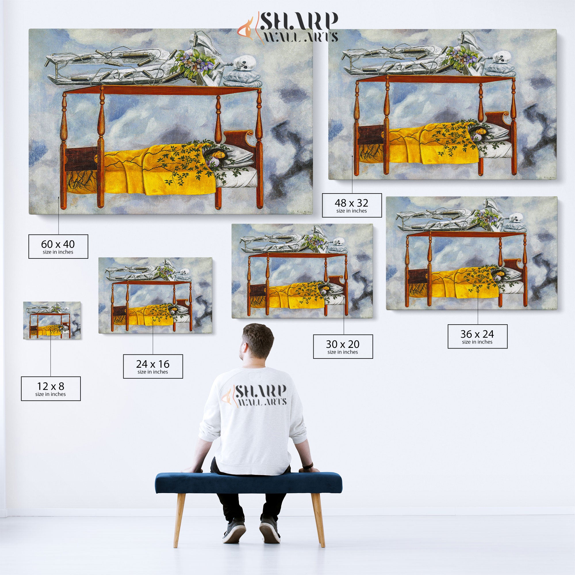 Frida Kahlo The Dream Canvas Wall Art