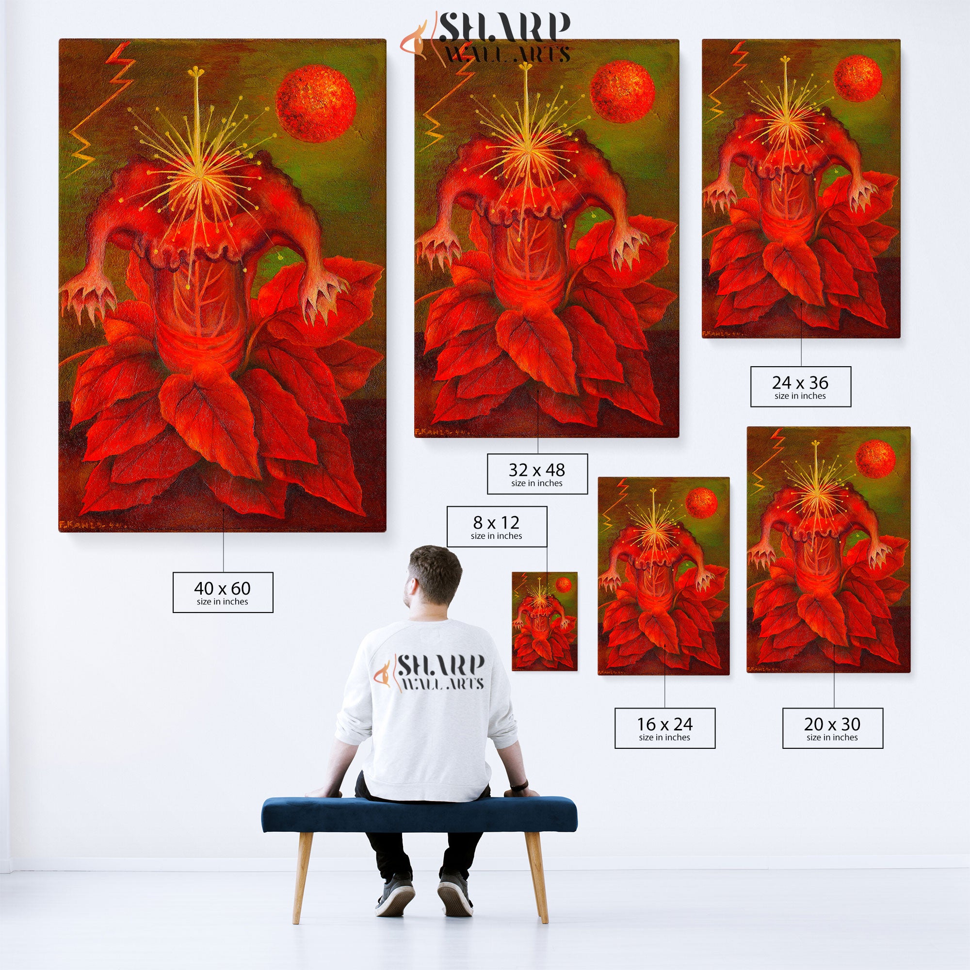 Frida Kahlo The Flower of Life Canvas Wall Art