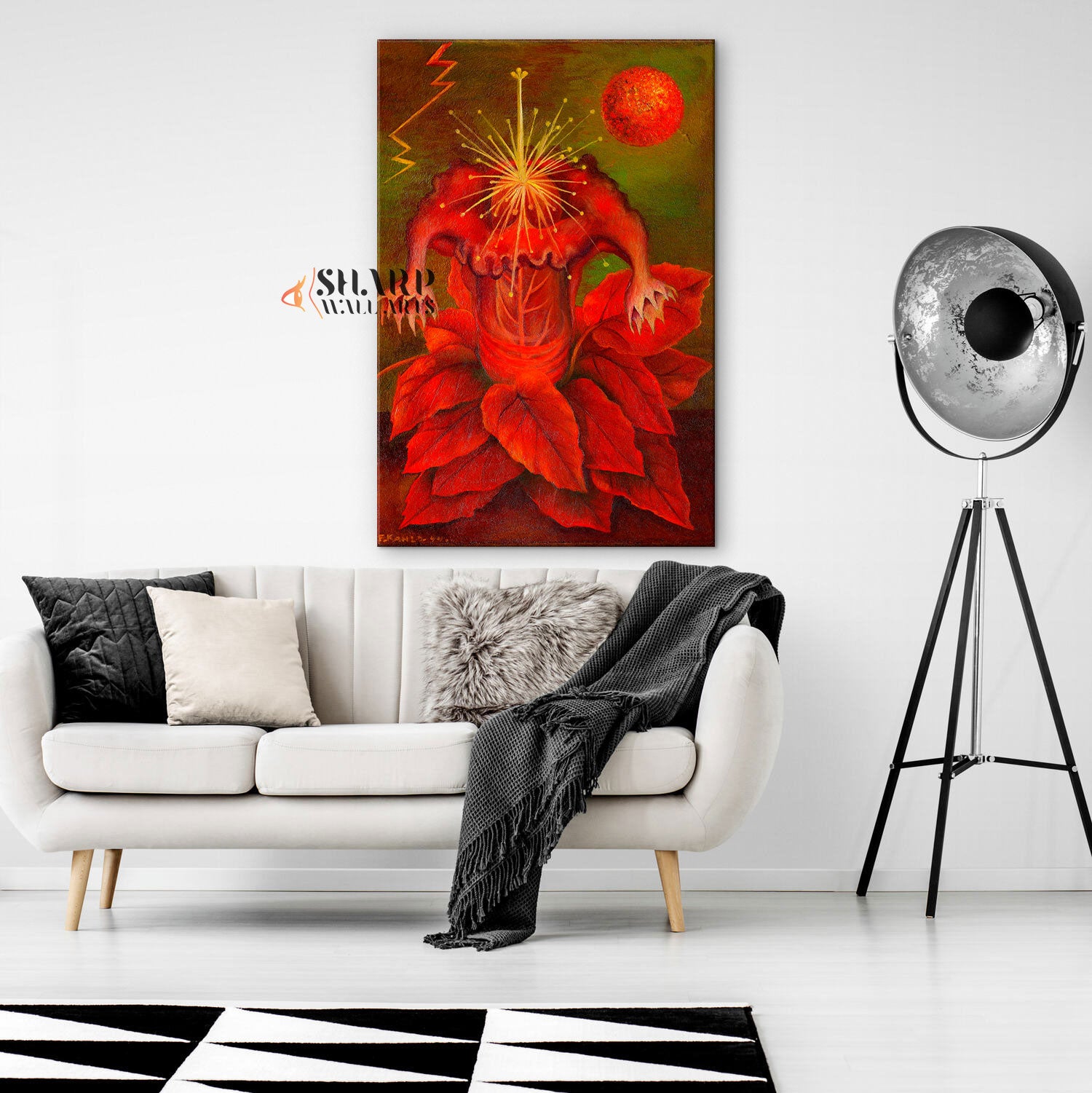 Frida Kahlo The Flower of Life Canvas Wall Art