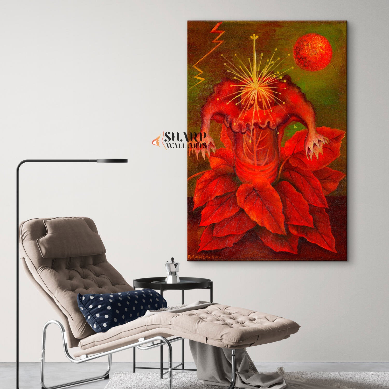 Frida Kahlo The Flower of Life Canvas Wall Art