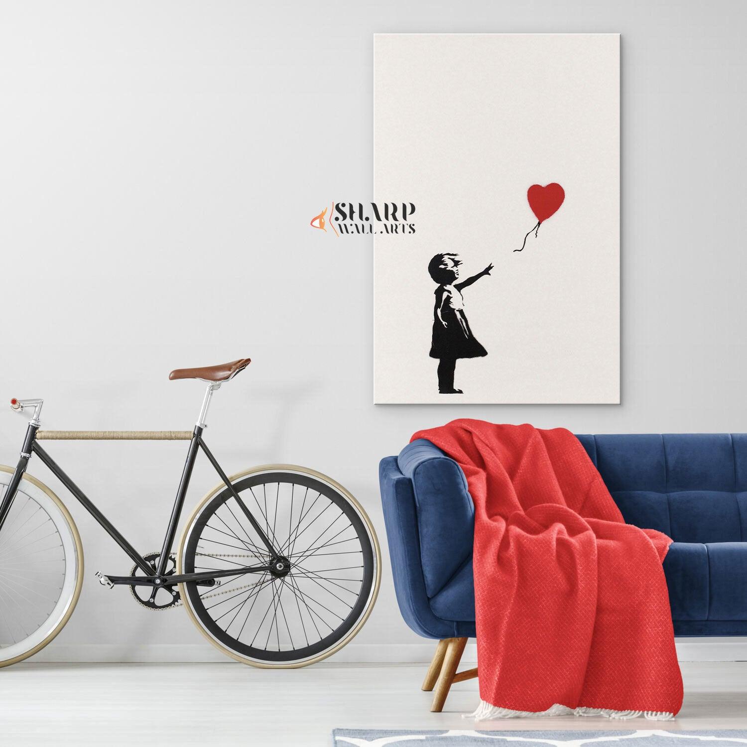 Banksy Girl with Balloon Canvas Wall Art - SharpWallArts