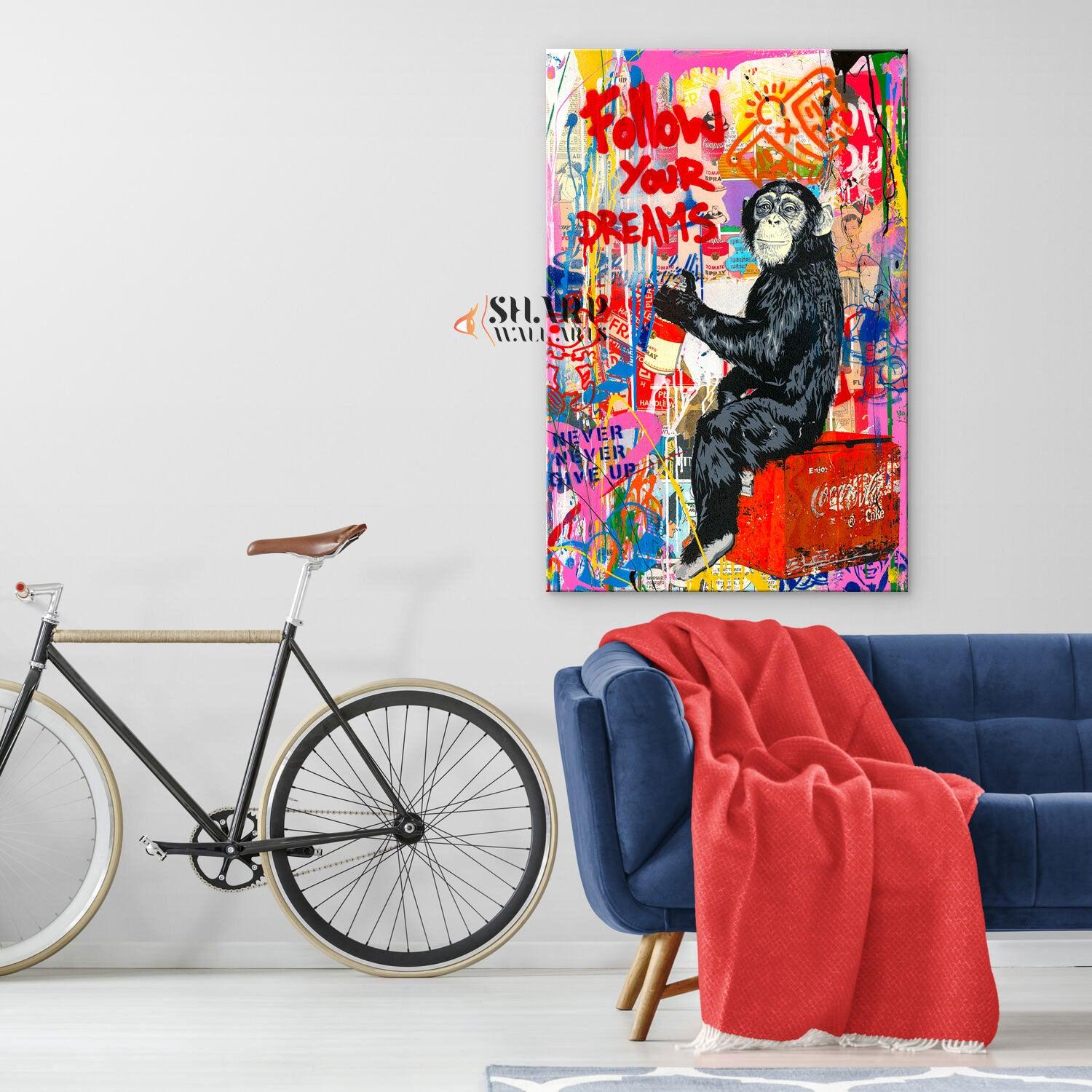 Banksy Follow Your Dreams Canvas Wall Art - SharpWallArts