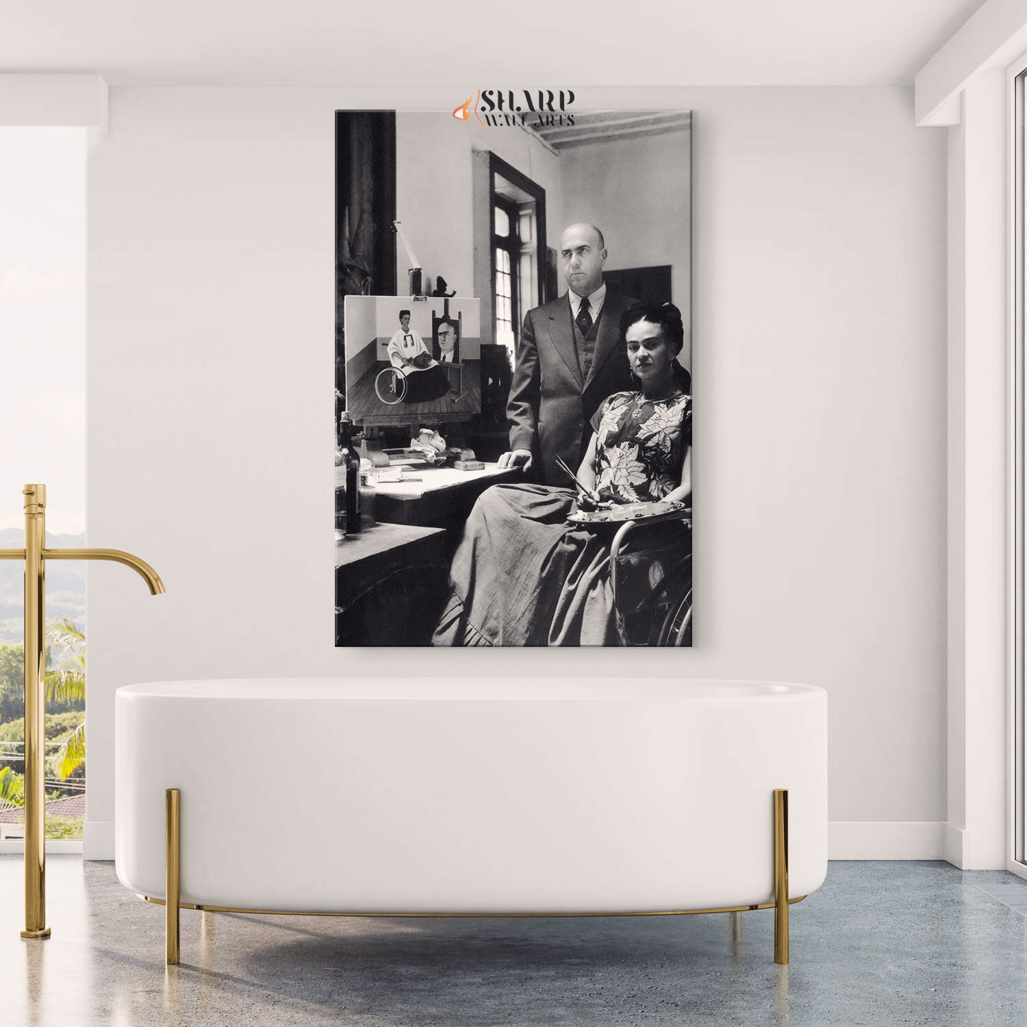 Frida Kahlo With Her Doctor Canvas Wall Art