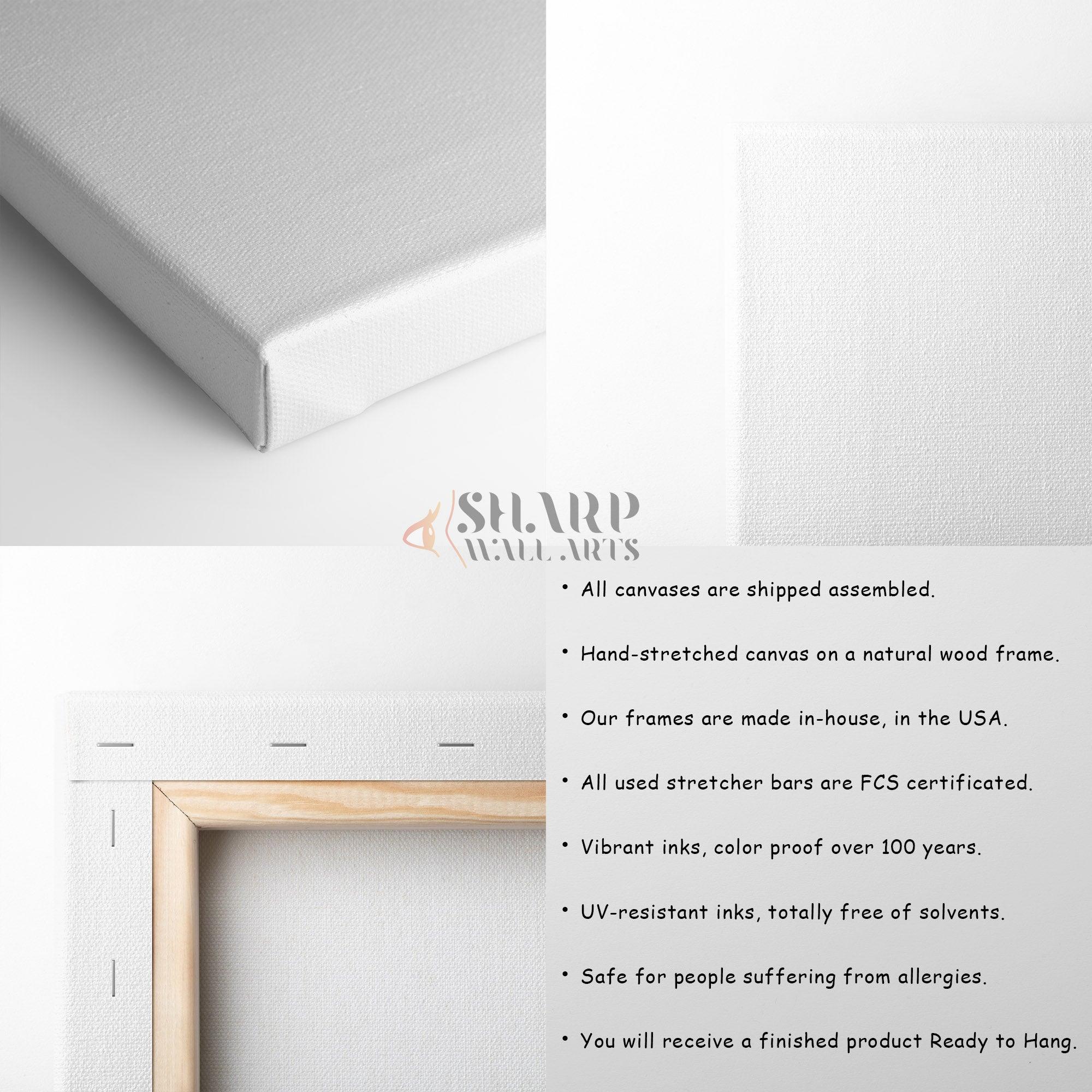 Kids World Map Canvas - Playroom Decor Wall Art - SharpWallArts