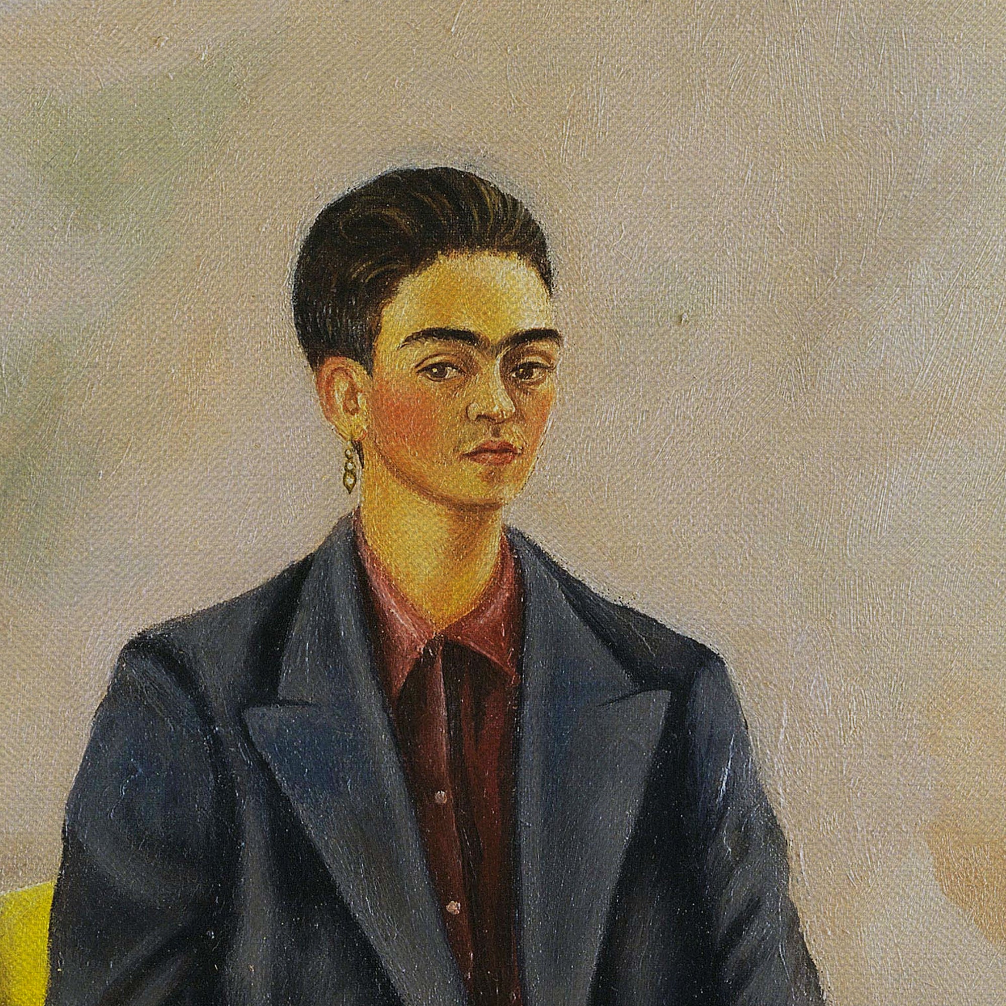Frida Kahlo Self-Portrait With Cropped Hair Canvas Wall Art