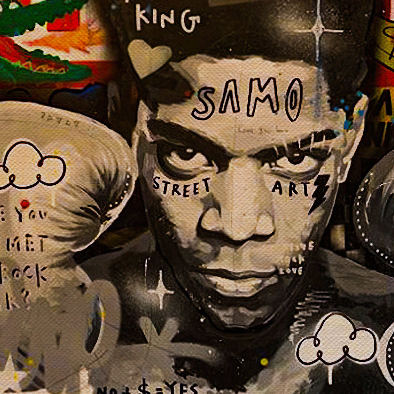 Jean Michel Basquiat Boxer Canvas Wall Art