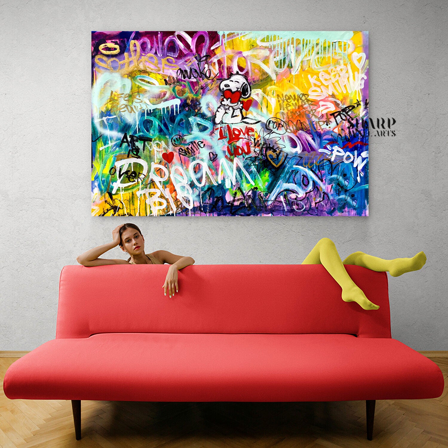 Doggy Love Canvas Wall Art