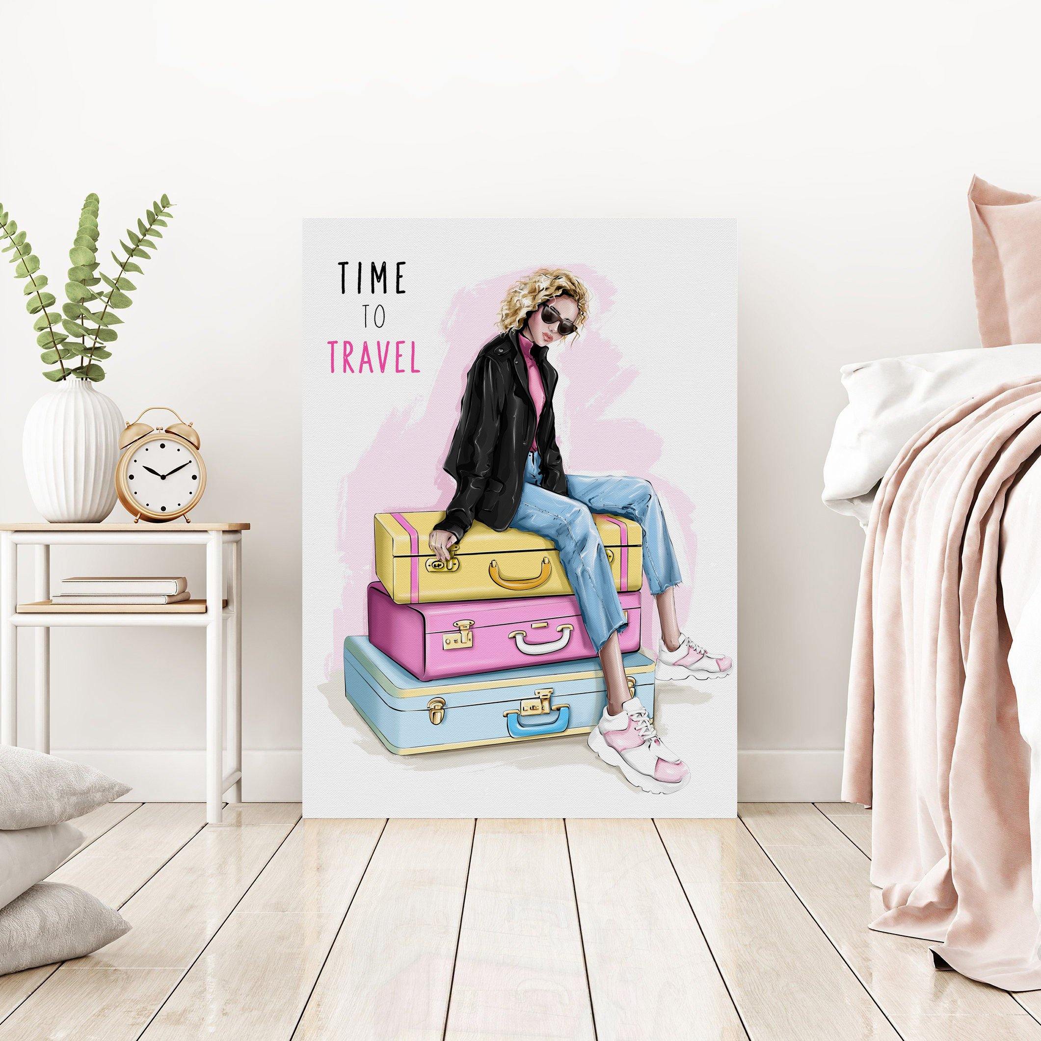 Fashion Wall Art Time To Travel - SharpWallArts