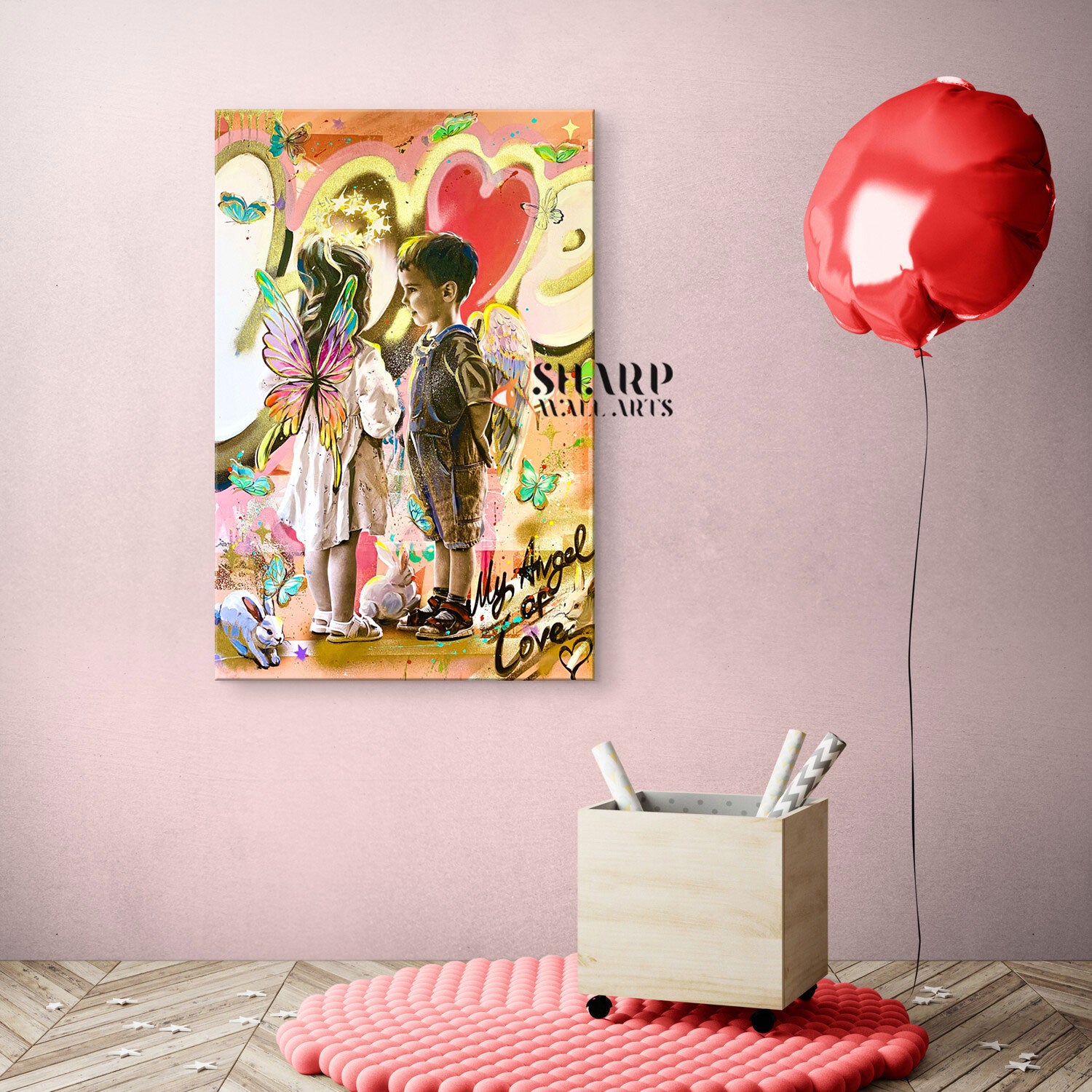 My Angel of Love Canvas Wall Art