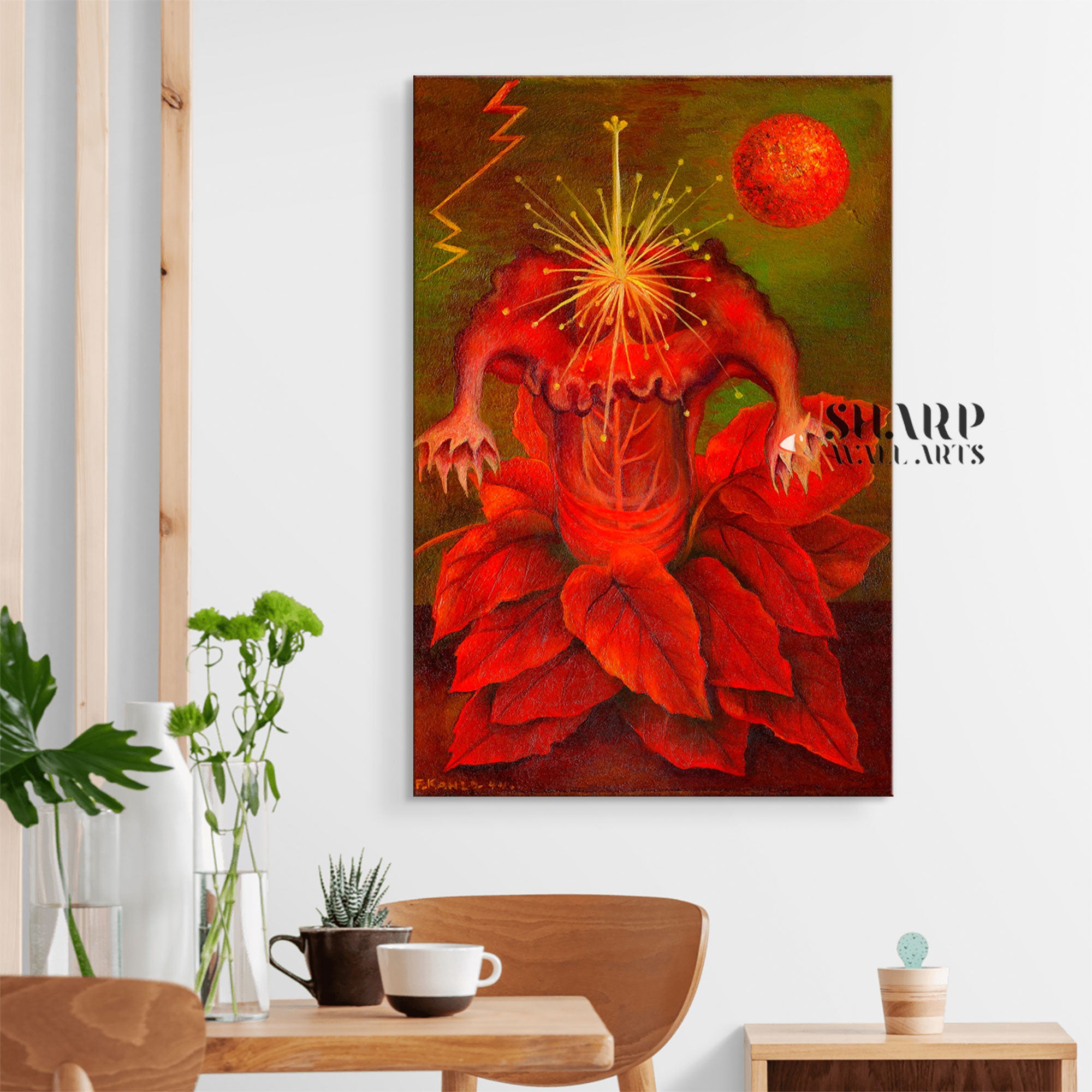 Frida Kahlo The Flower of Life Canvas Wall Art