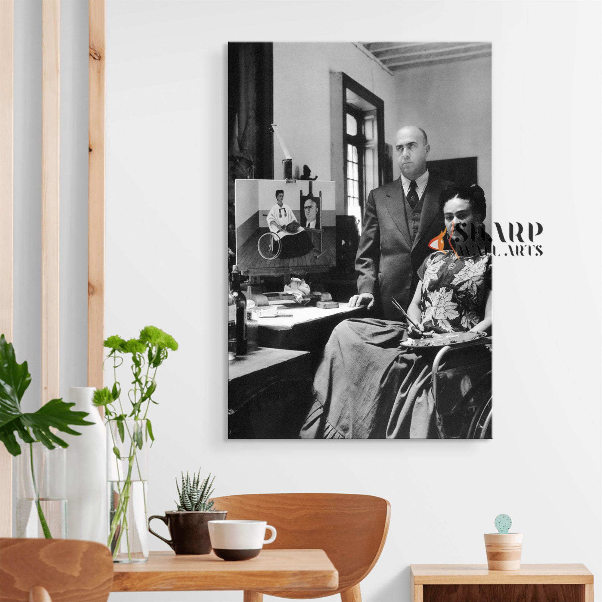 Frida Kahlo With Her Doctor Canvas Wall Art