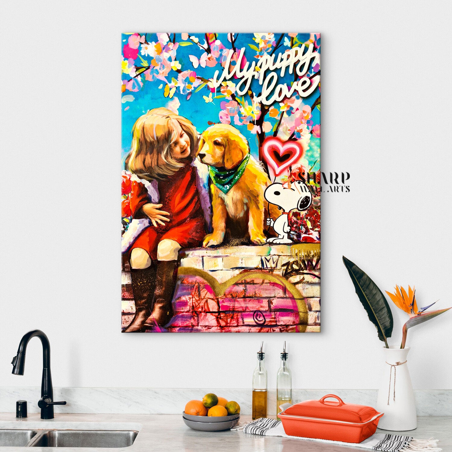 My Puppy Love Canvas Wall Art