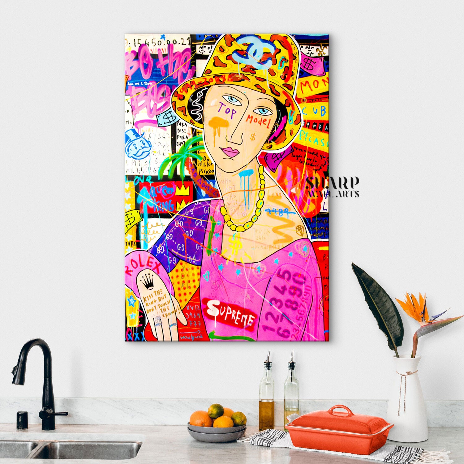 Top Model Canvas Wall Art