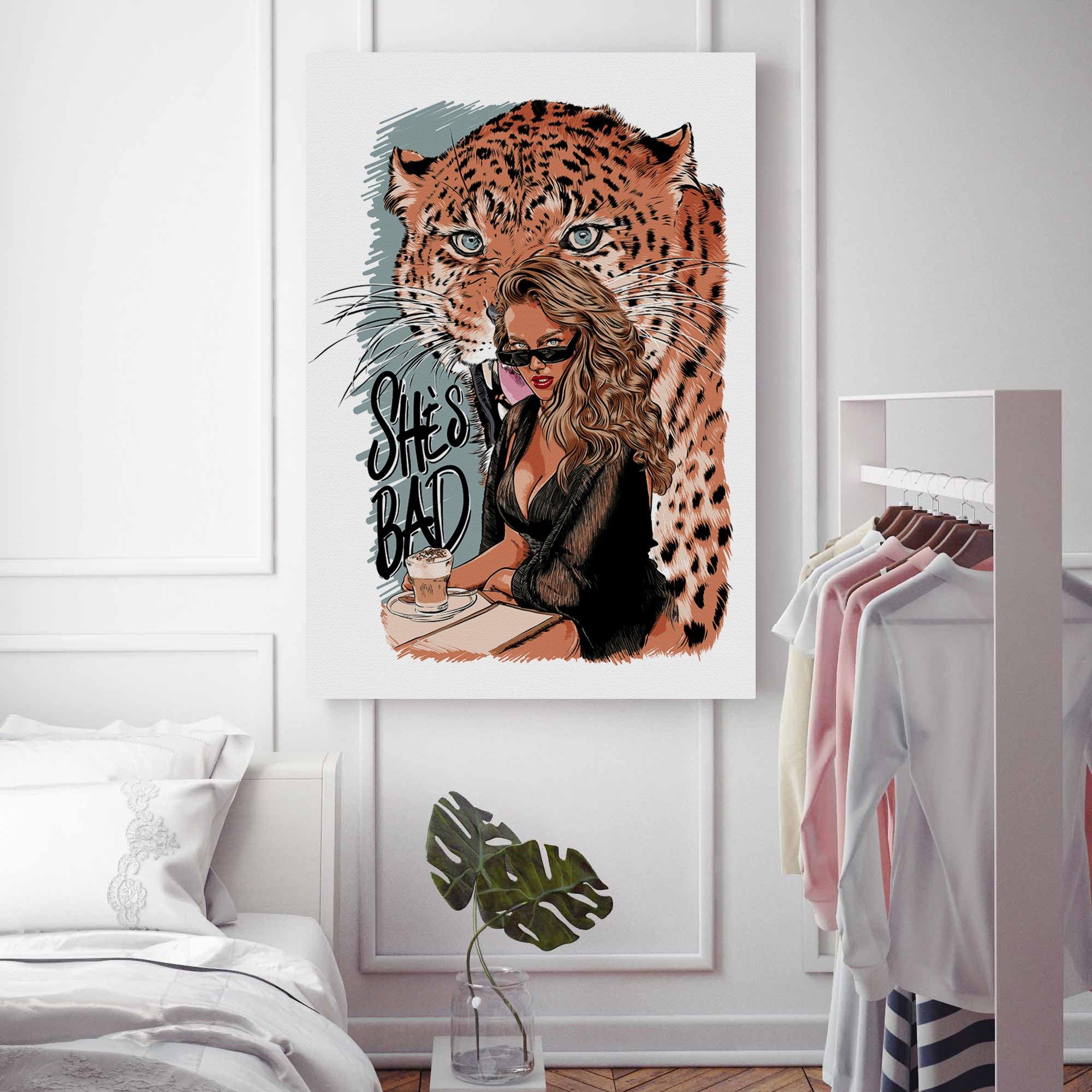 She's Bad - Fashion Wall Art - SharpWallArts