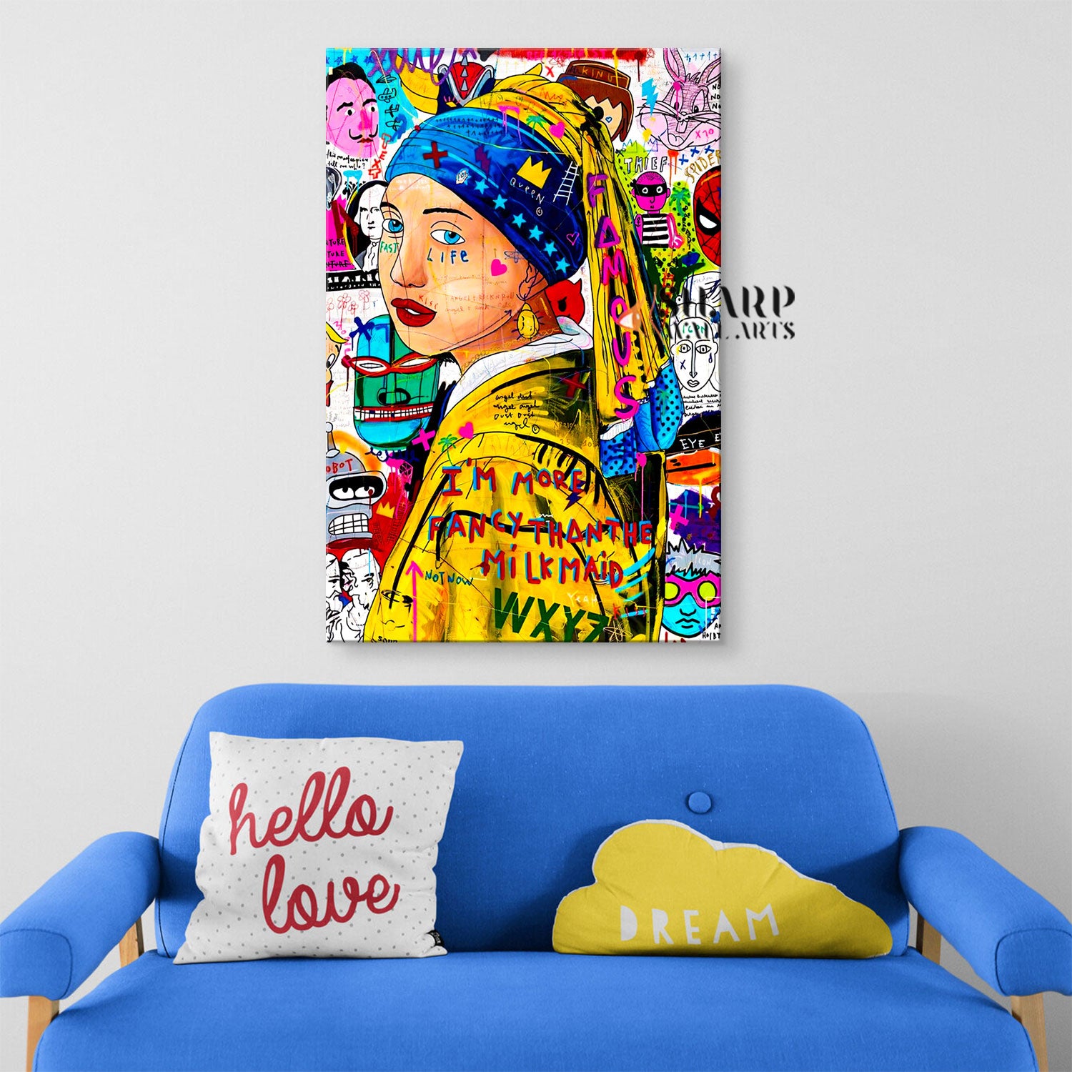 Girl With A Pearl Earring Pop Art Canvas